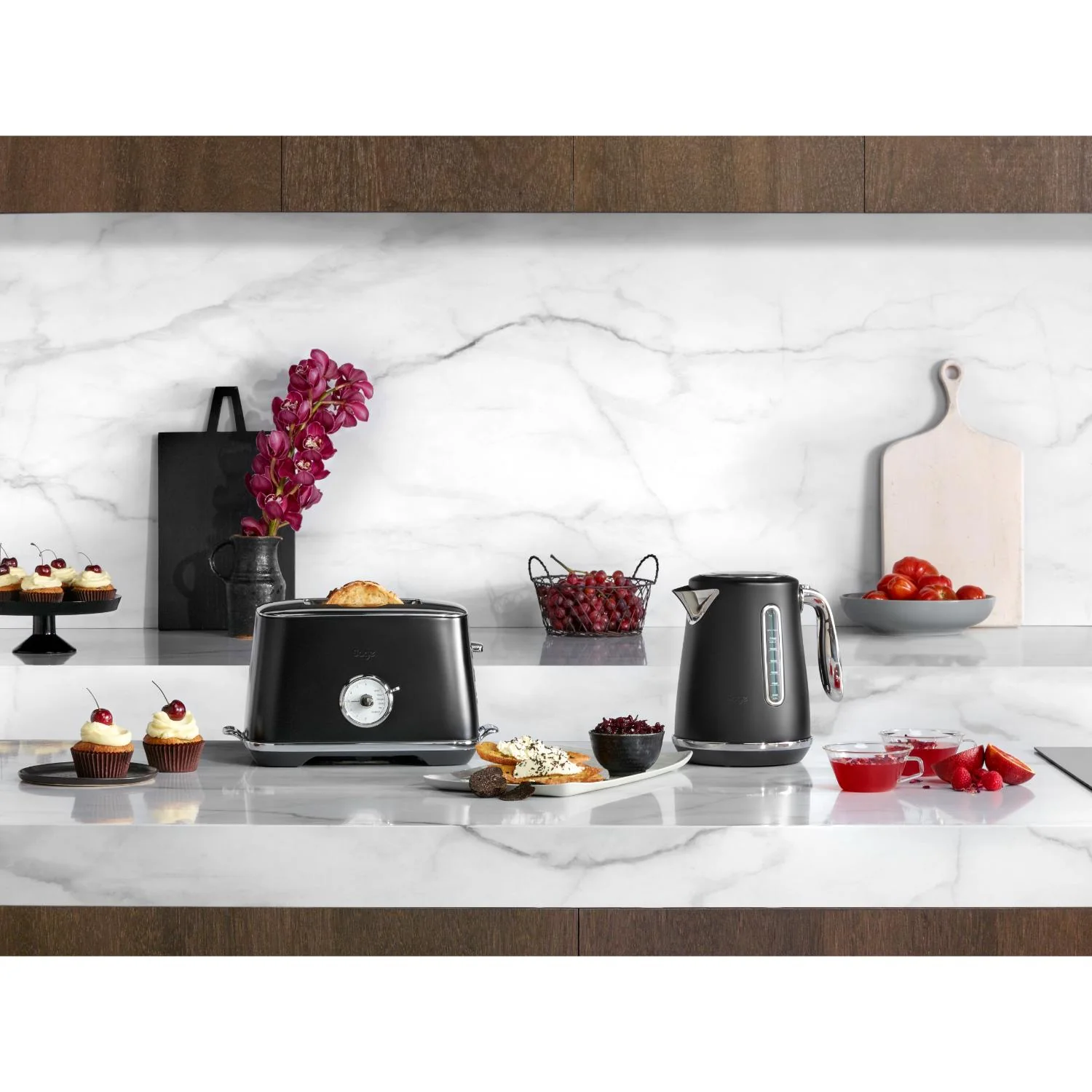 Sage Appliances Luxe Soft Top Kettle & Toast Select 2-Slice Toaster Set - Black Truffle - Image 4