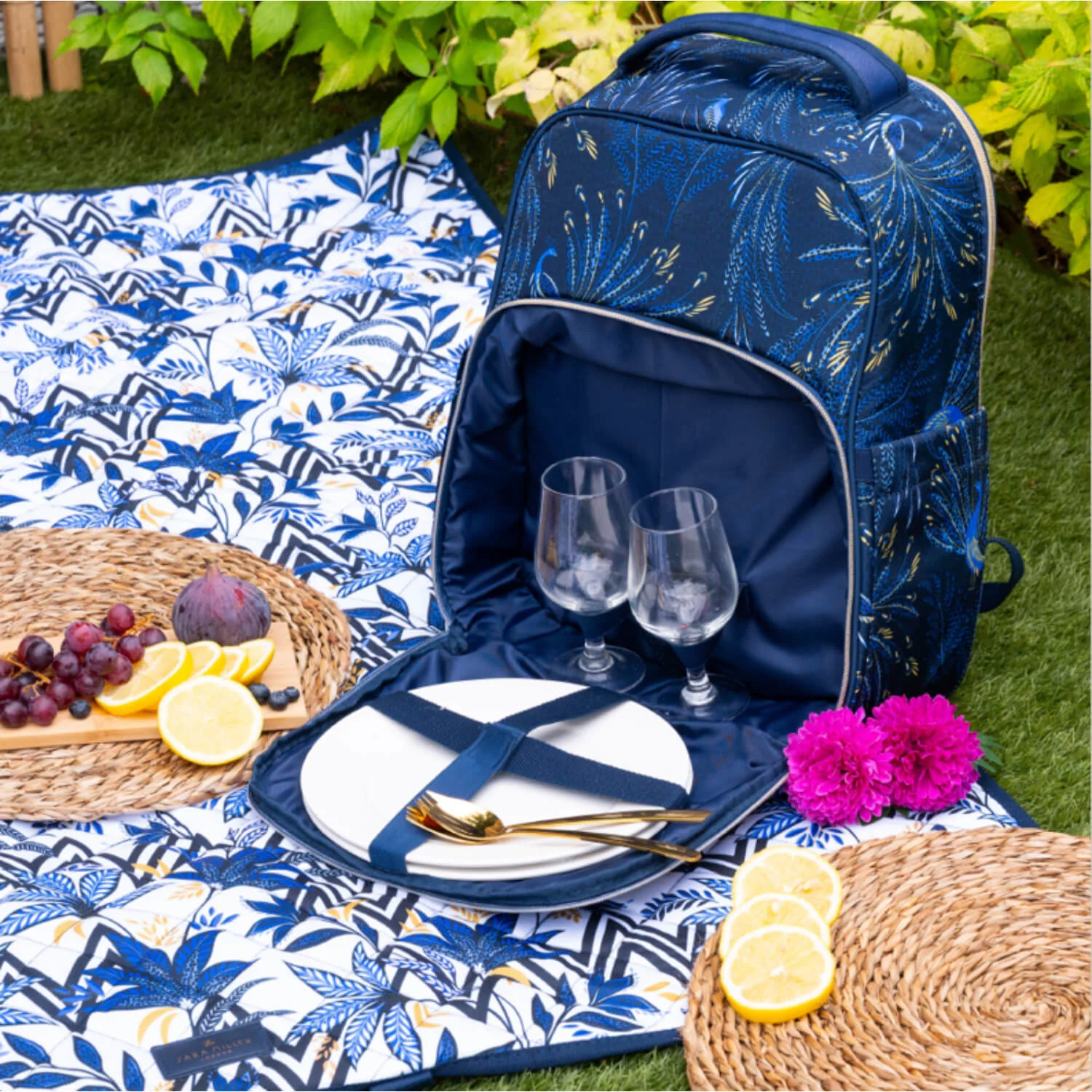Sara Miller Anniversary 2 Person Insulated Backpack With Contents - Image 4