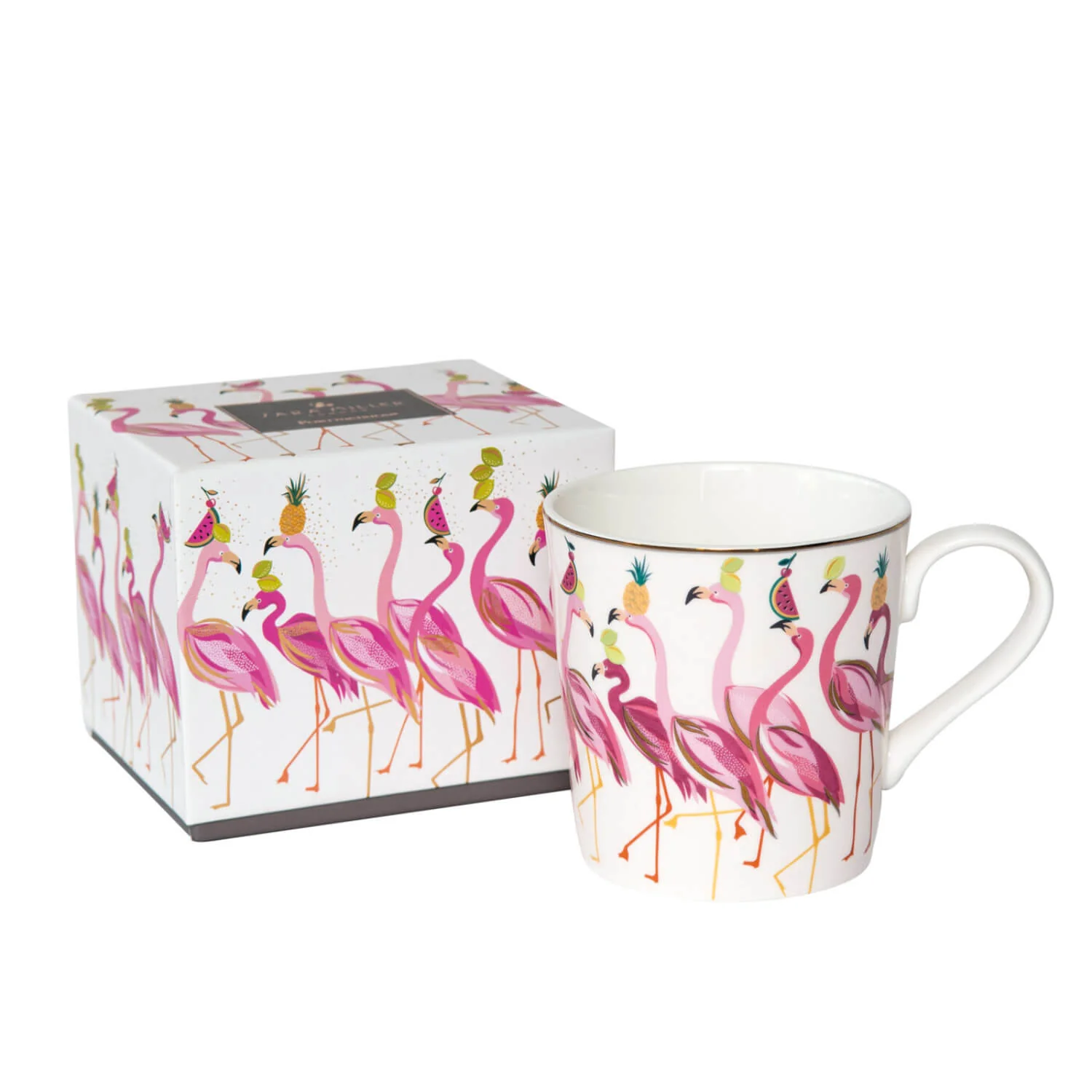 Sara Miller London 340ml Fine China Mug - Fabulous Flamingo - Image 3