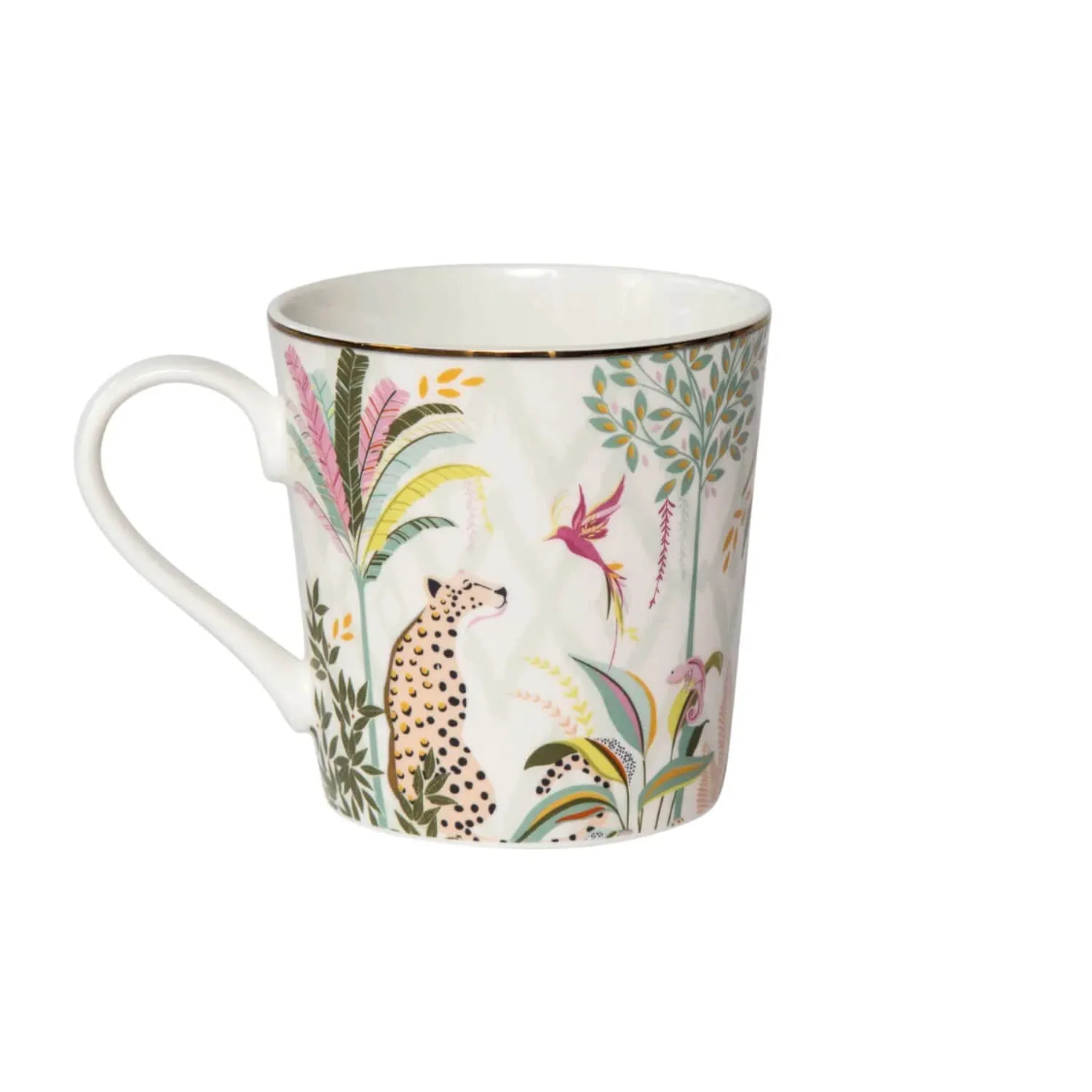 Sara Miller London 340ml Fine China Mug - Palm Garden - Image 2