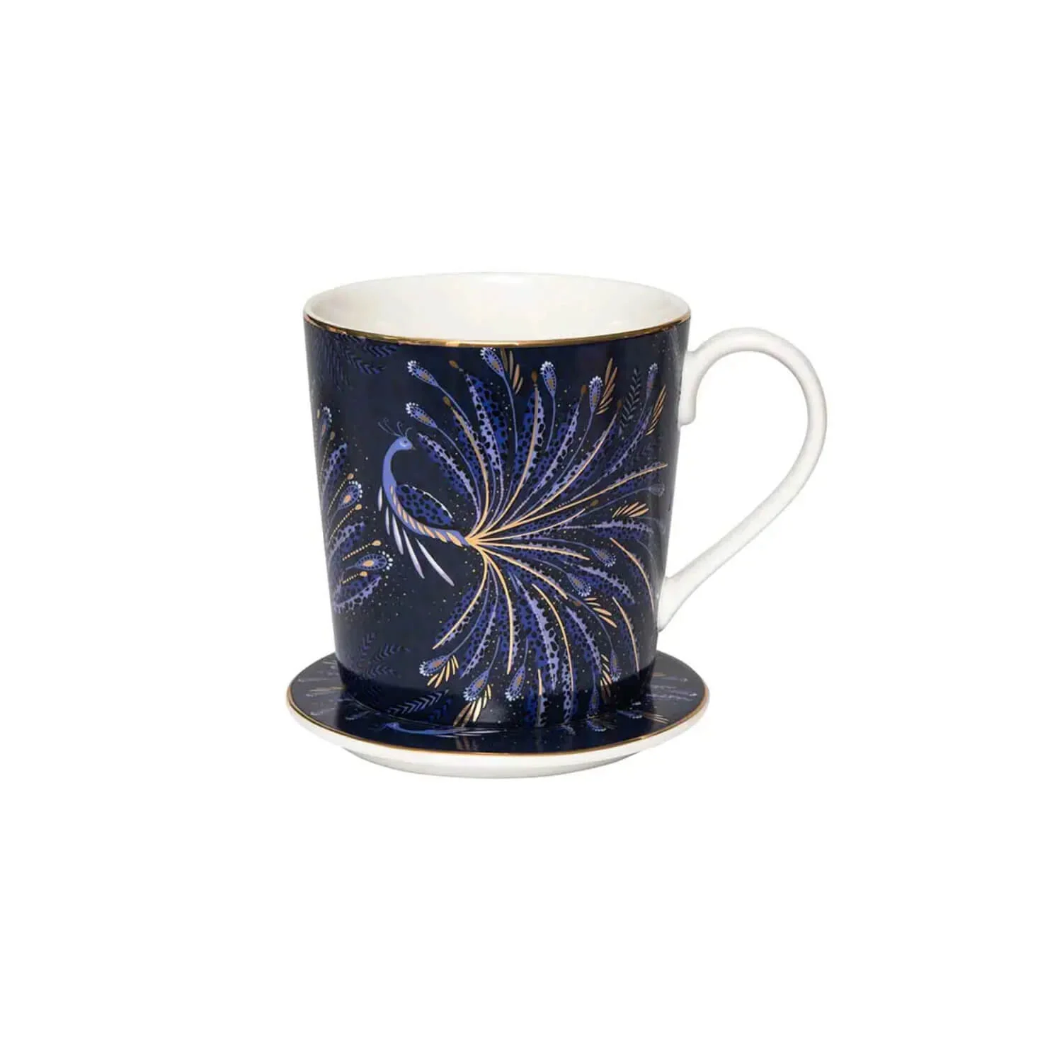 Sara Miller London Anniversary Set of 2 Mug & Coaster Gift Set - Image 4