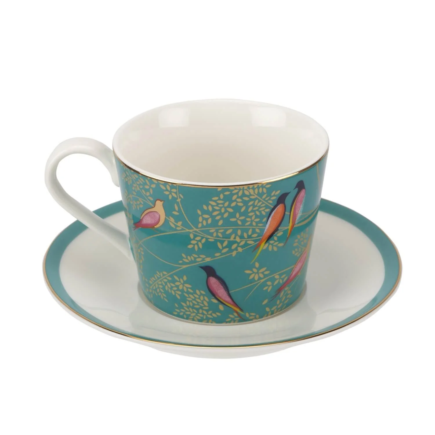 Sara Miller London Chelsea Tea Cup & Saucer - Green - Image 2