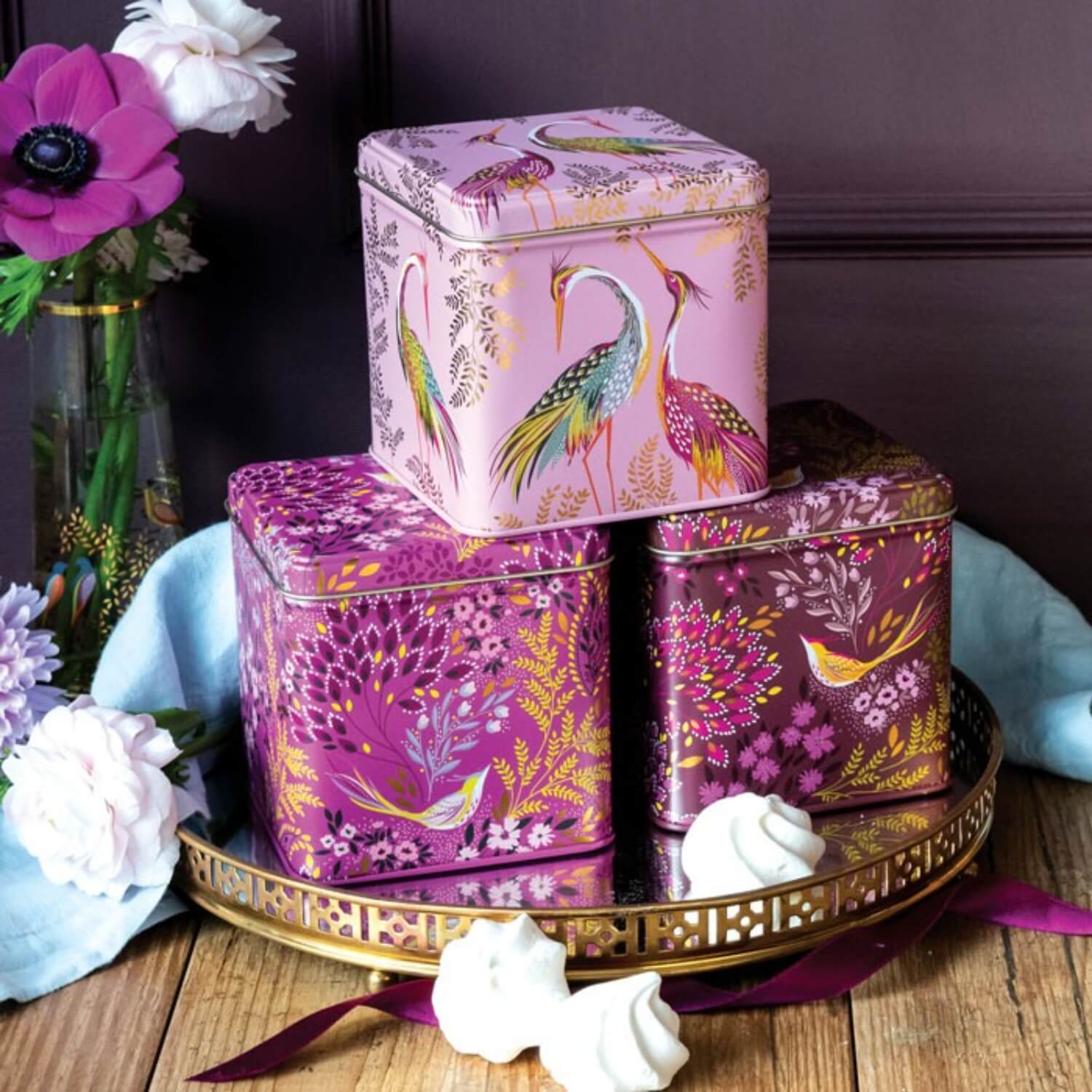 Sara Miller London Haveli Garden Square Caddies - Set of 3 - Image 2