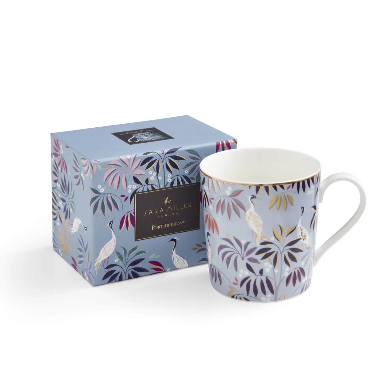 Sara Miller London India 340ml Mug - Crane Garden - Image 3