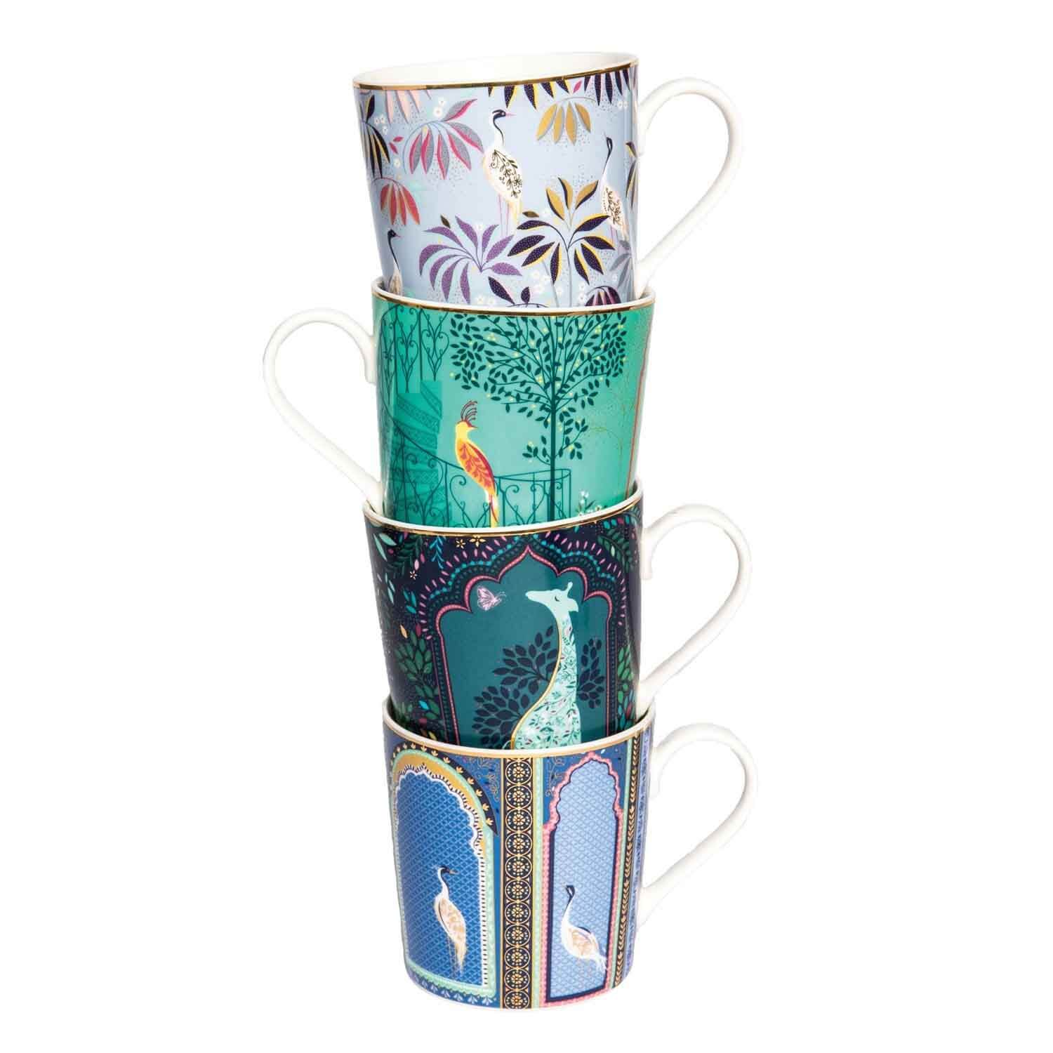 Sara Miller London India 340ml Mug - Crane Garden - Image 5