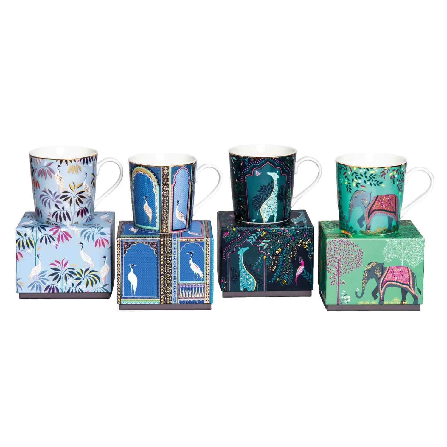 Sara Miller London India 340ml Mug - Crane Garden - Image 6