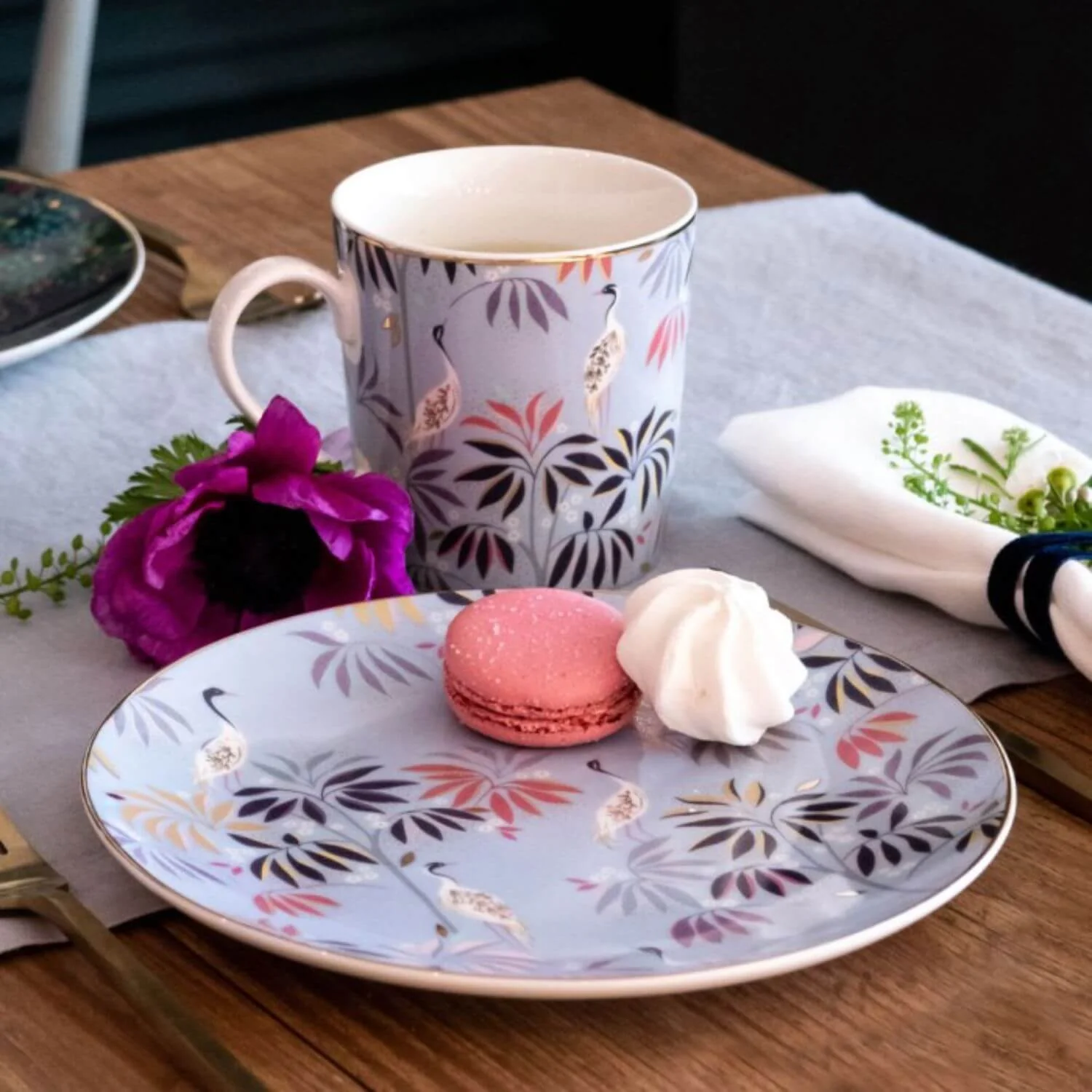 Sara Miller London India 340ml Mug - Crane Garden - Image 7