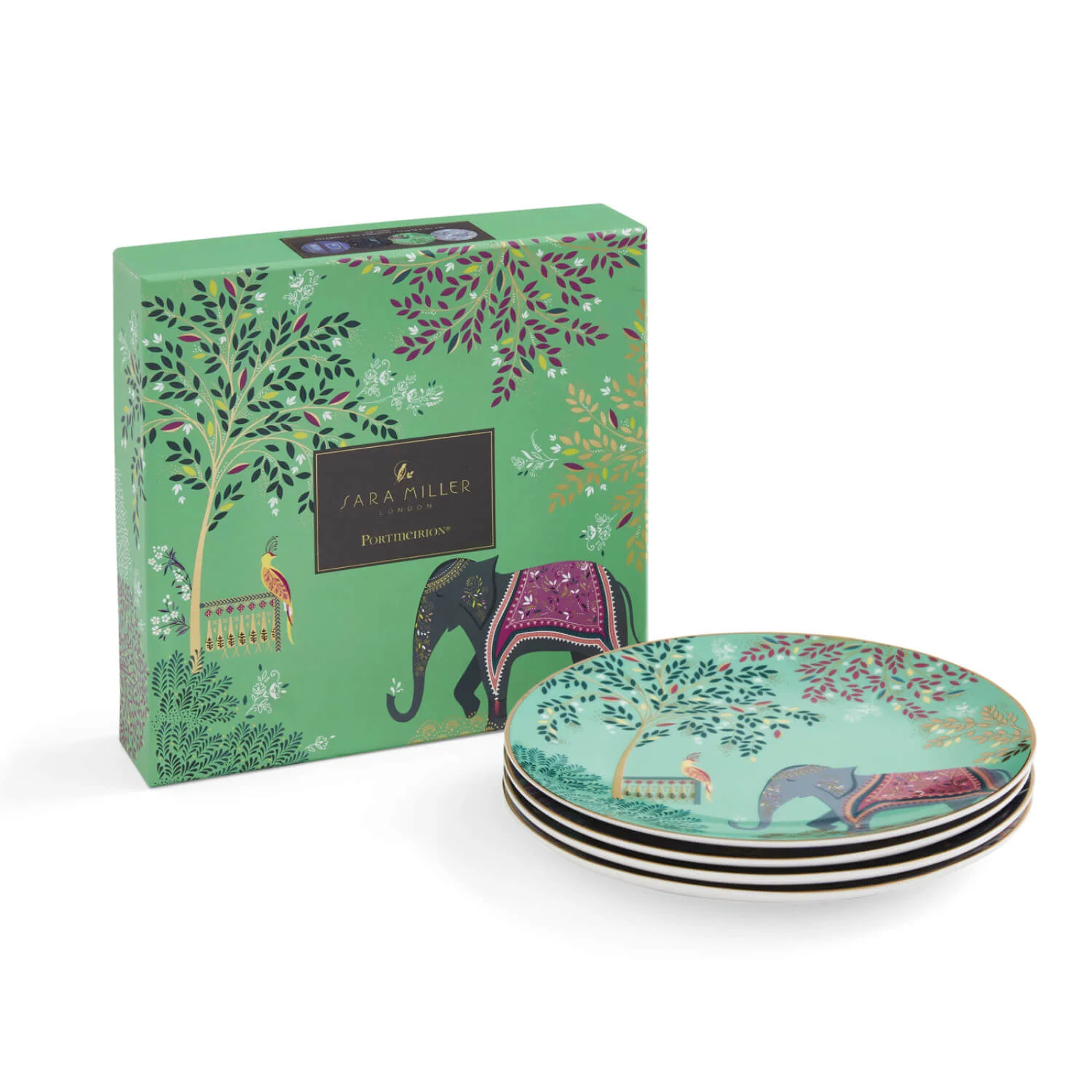 Sara Miller London India Set Of 4 Cake Plates - Assorted - Image 10