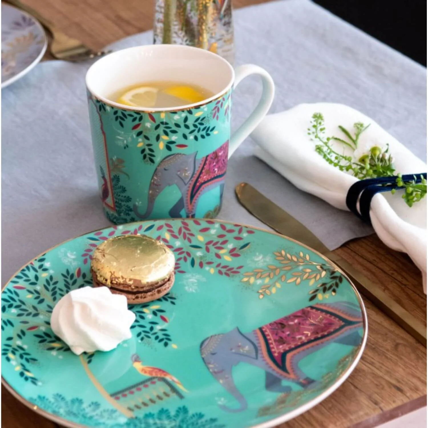 Sara Miller London India Set Of 4 Cake Plates - Assorted - Image 11