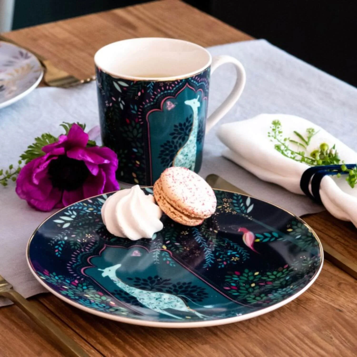 Sara Miller London India Set Of 4 Cake Plates - Assorted - Image 13