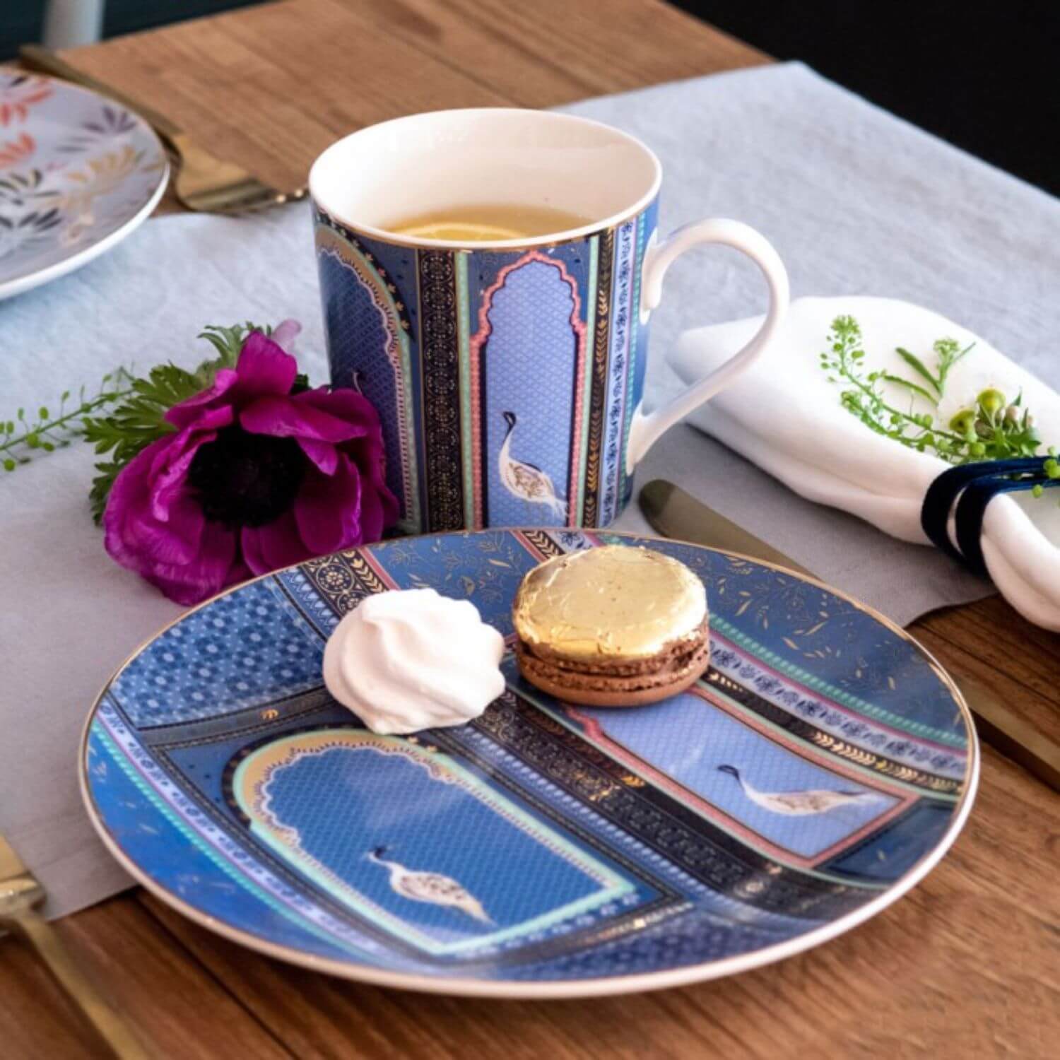 Sara Miller London India Set Of 4 Cake Plates - Assorted - Image 14