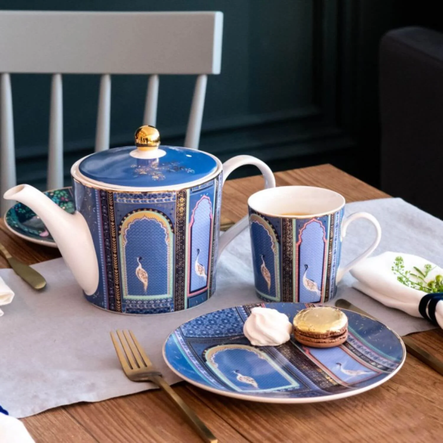 Sara Miller London India Set Of 4 Cake Plates - Assorted - Image 15