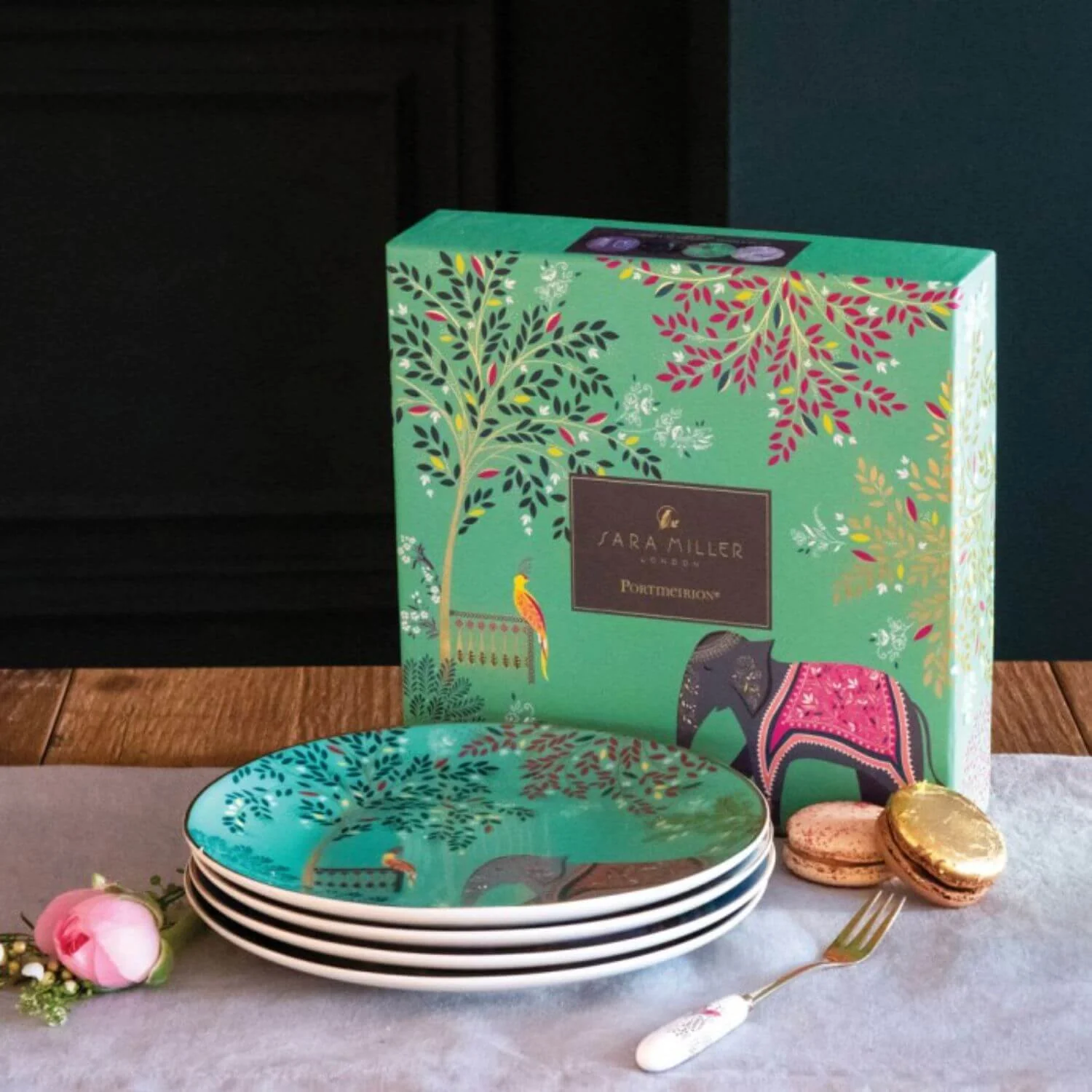 Sara Miller London India Set Of 4 Cake Plates - Assorted - Image 16