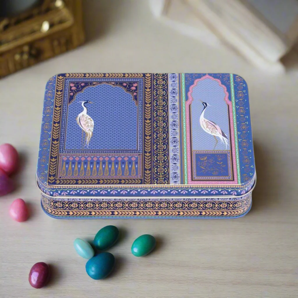 Sara Miller London India Small Rectangular Tin - Image 2