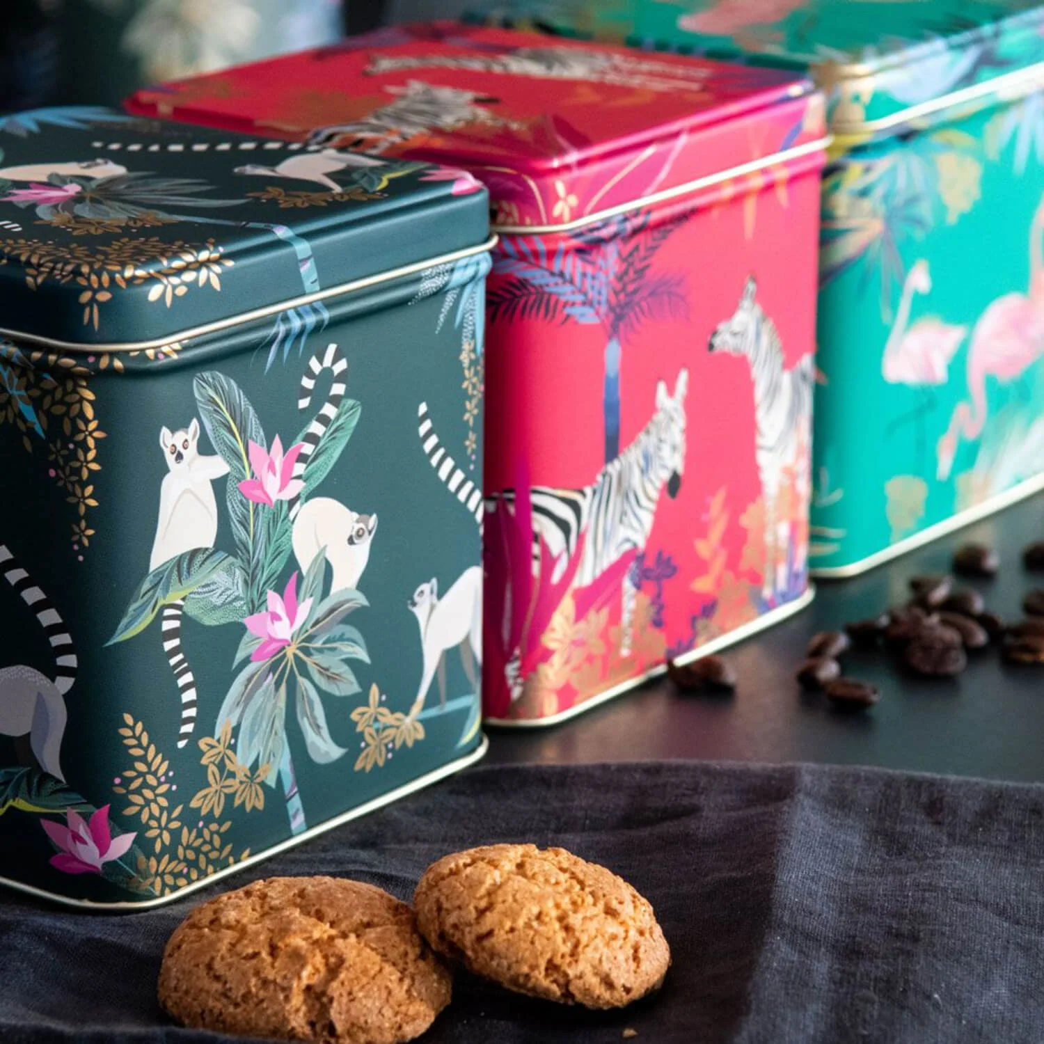 Sara Miller London Tahiti Square Storage Canisters - Set of 3 - Image 2
