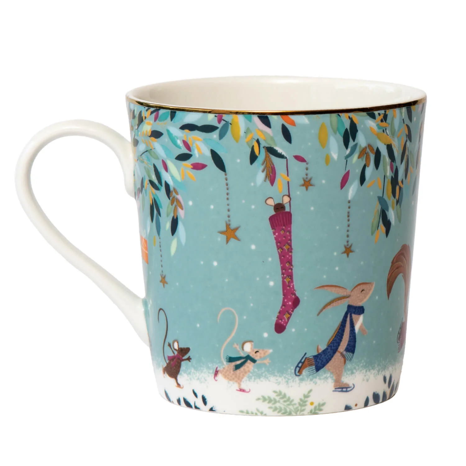 Sara Miller London Woodland Tales 340ml Mug - Skaters - Image 2