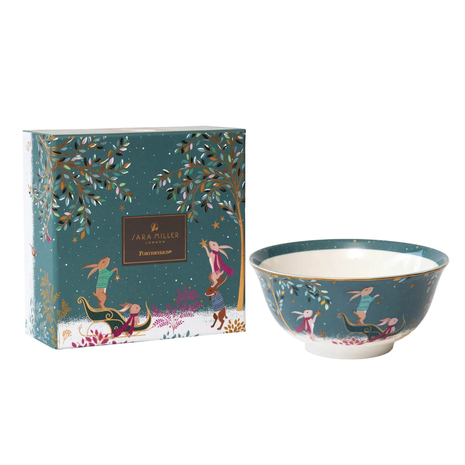 Sara Miller London Woodland Tales Candy Bowl - Rabbit Sleigh - Image 2
