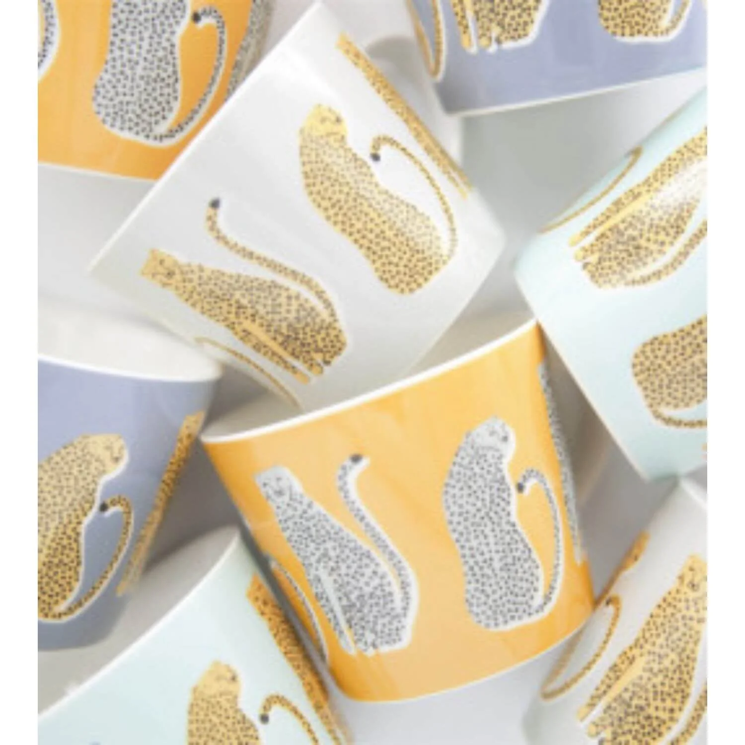 Scion Living Lionel Leopard 350ml Porcelain Mug - Grey - Image 2