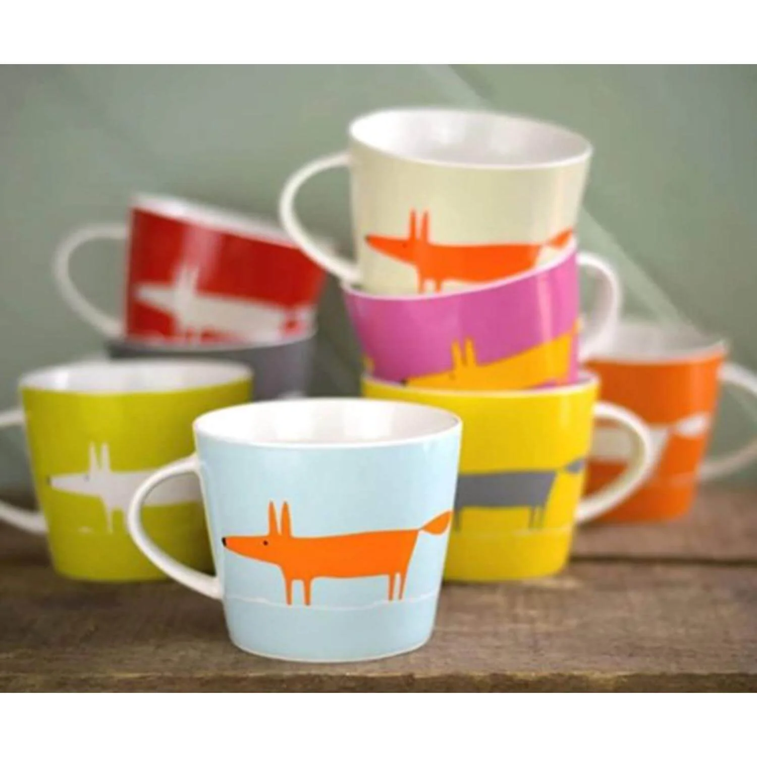 Scion Living Mr Fox 350ml Porcelain Mug - Teal - Image 2