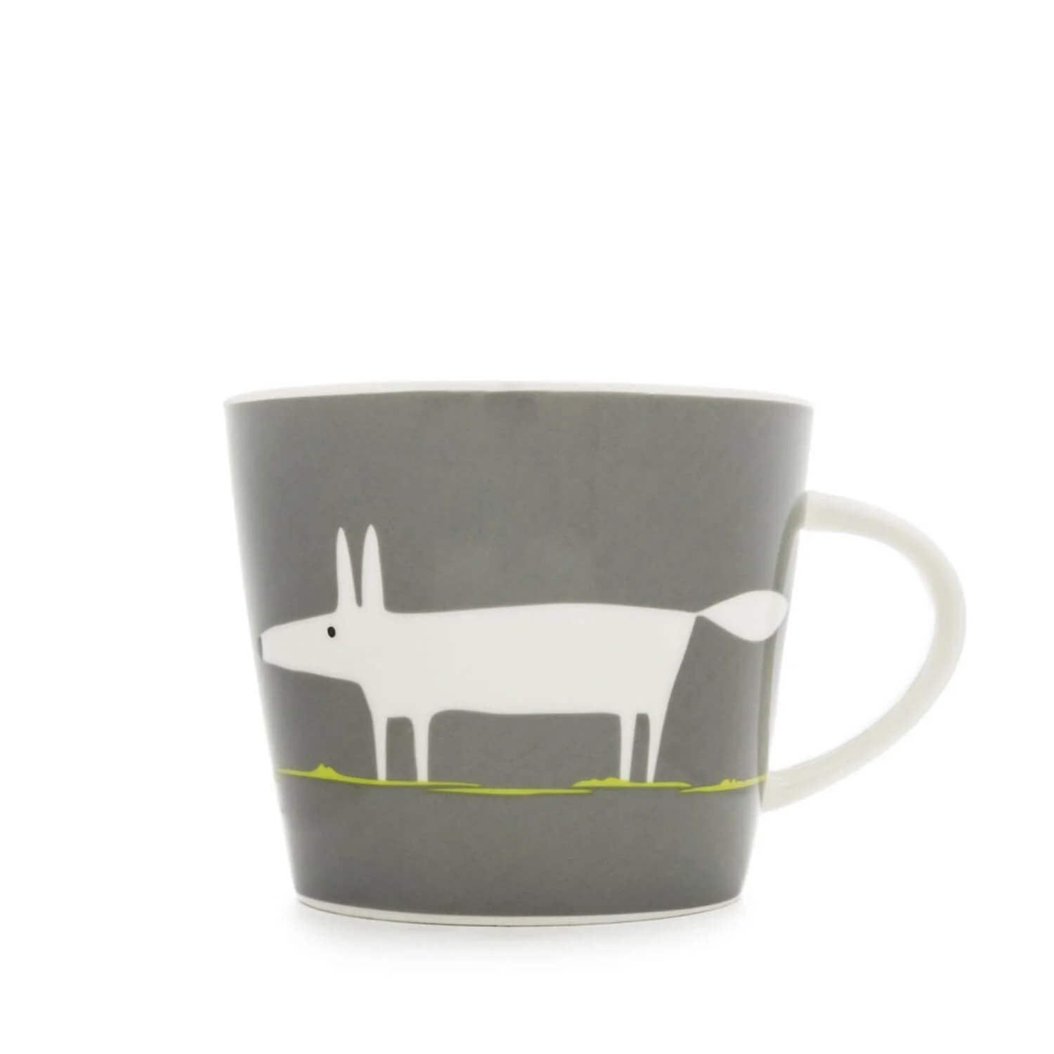 Scion Living Mr Fox 350ml Porcelain Mug - Charcoal & Lime
