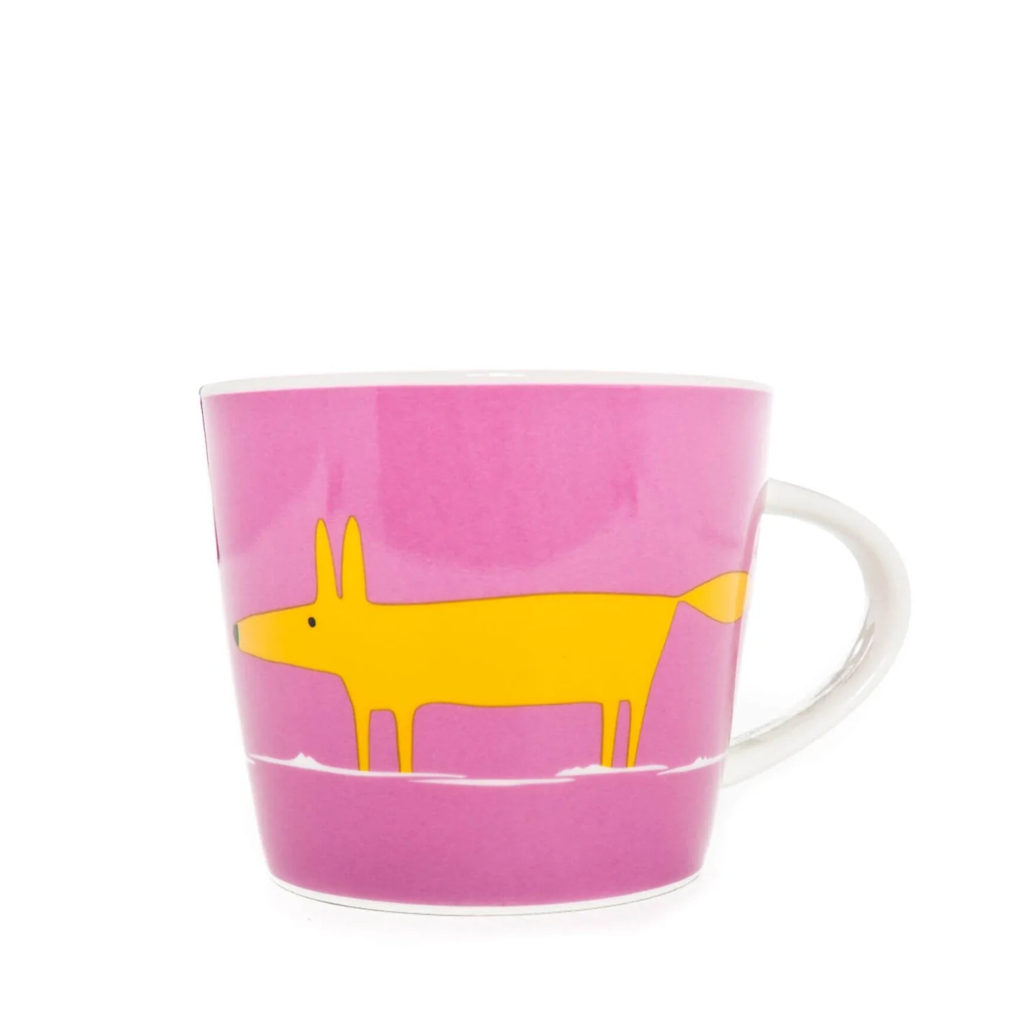 Scion Living Mr Fox 350ml Porcelain Mug - Pink & Orange