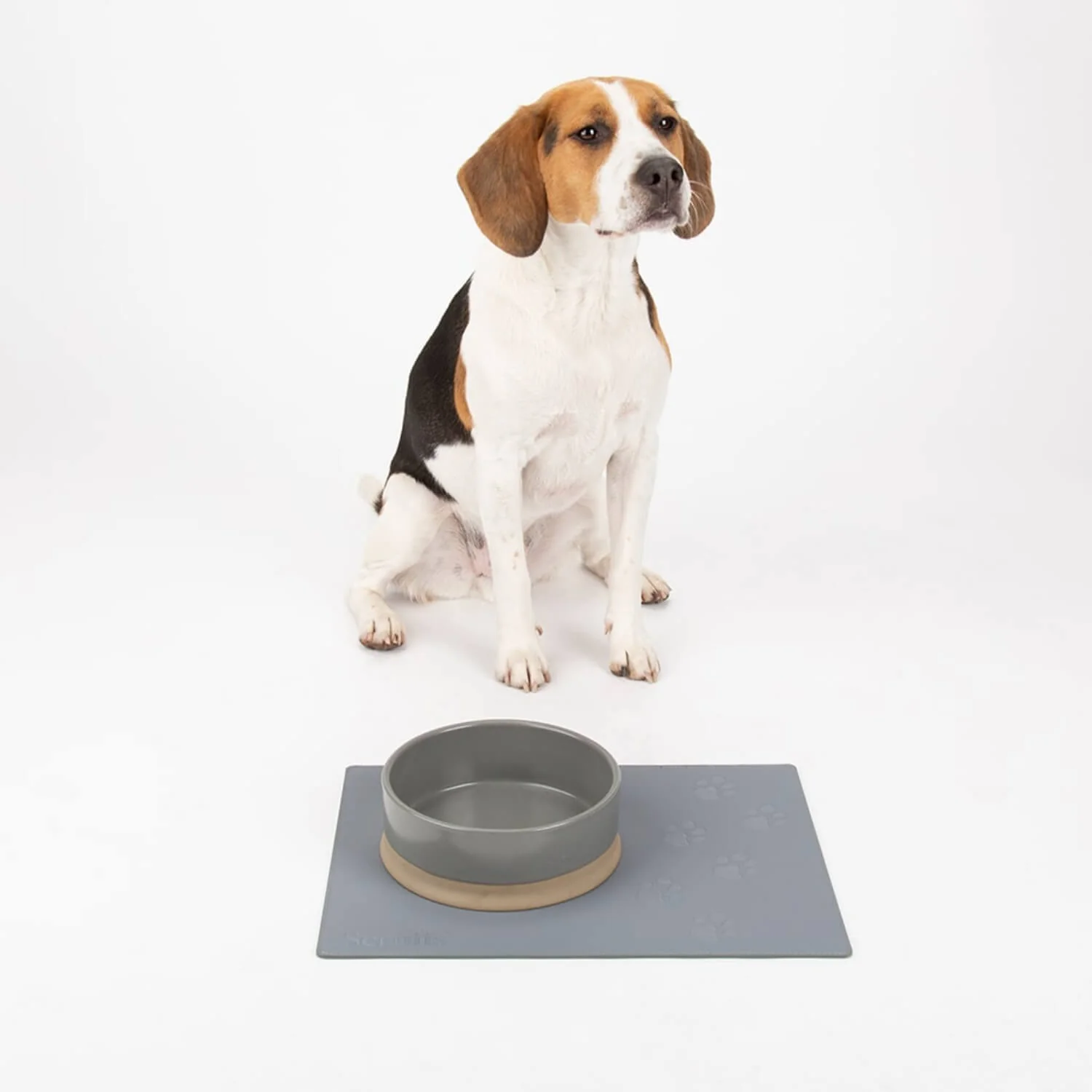 Scruffs® 40cm x 30cm Faux Leather Pet Placemat - Grey - Image 4