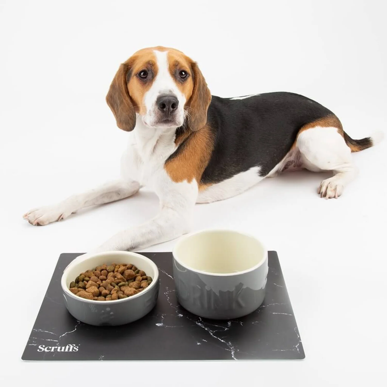Scruffs® 40cm x 30cm Pet Placemat - Black Marble - Image 3