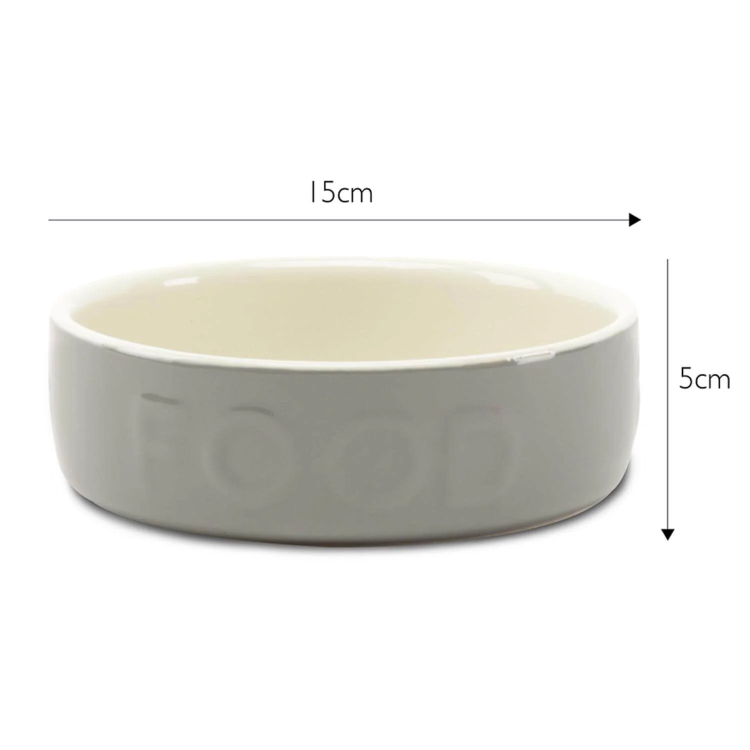 Scruffs Classic 15cm Stoneware Pet Food Bowl - Grey - Image 5