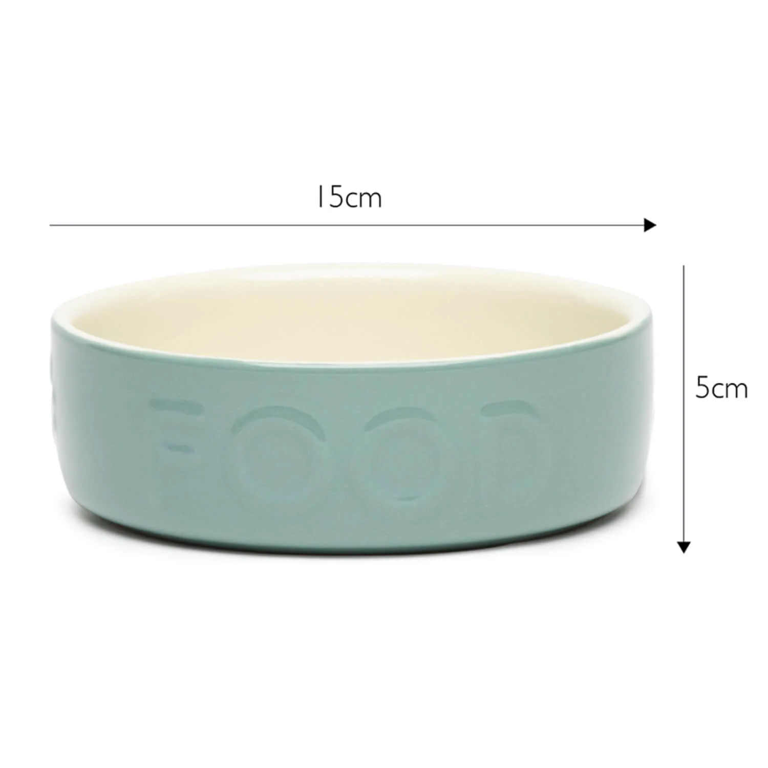 Scruffs Classic 15cm Stoneware Pet Food Bowl - Sage Green - Image 4