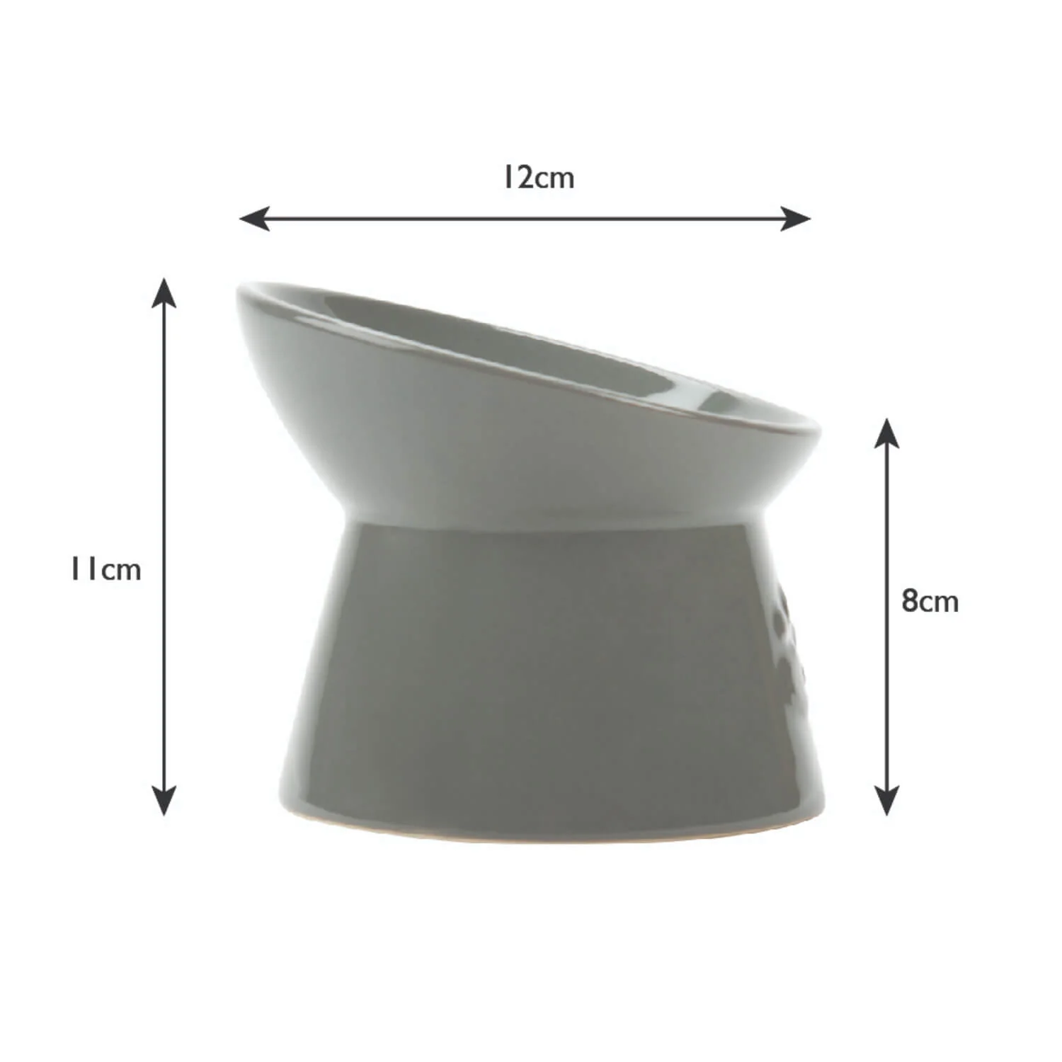 Scruffs Classic Raised Cat Feeder Bowl - Grey - Image 5