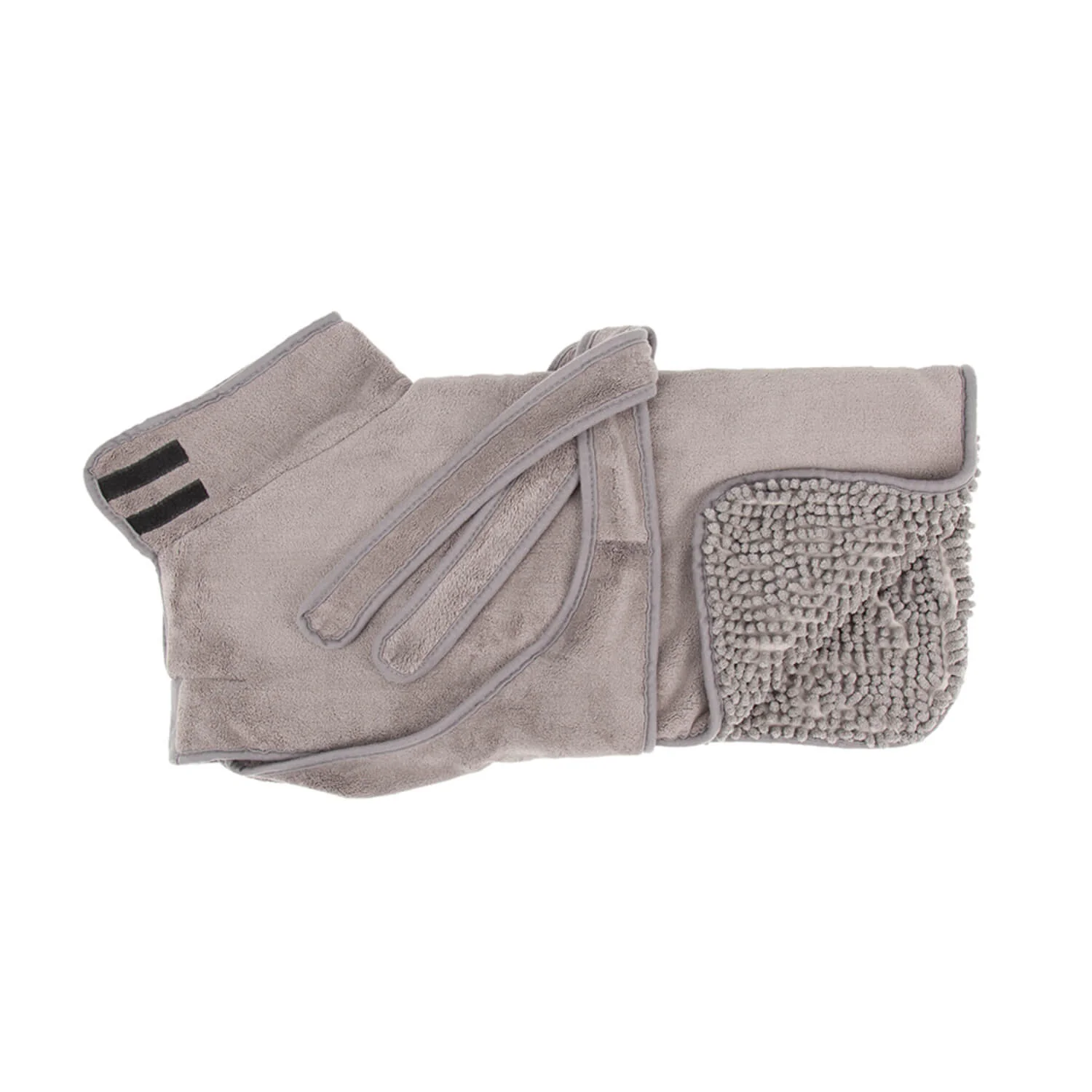 Scruffs Expedition Deluxe Noodle & Microfibre Dog Drying Coat - Large - Storm Grey - Image 2
