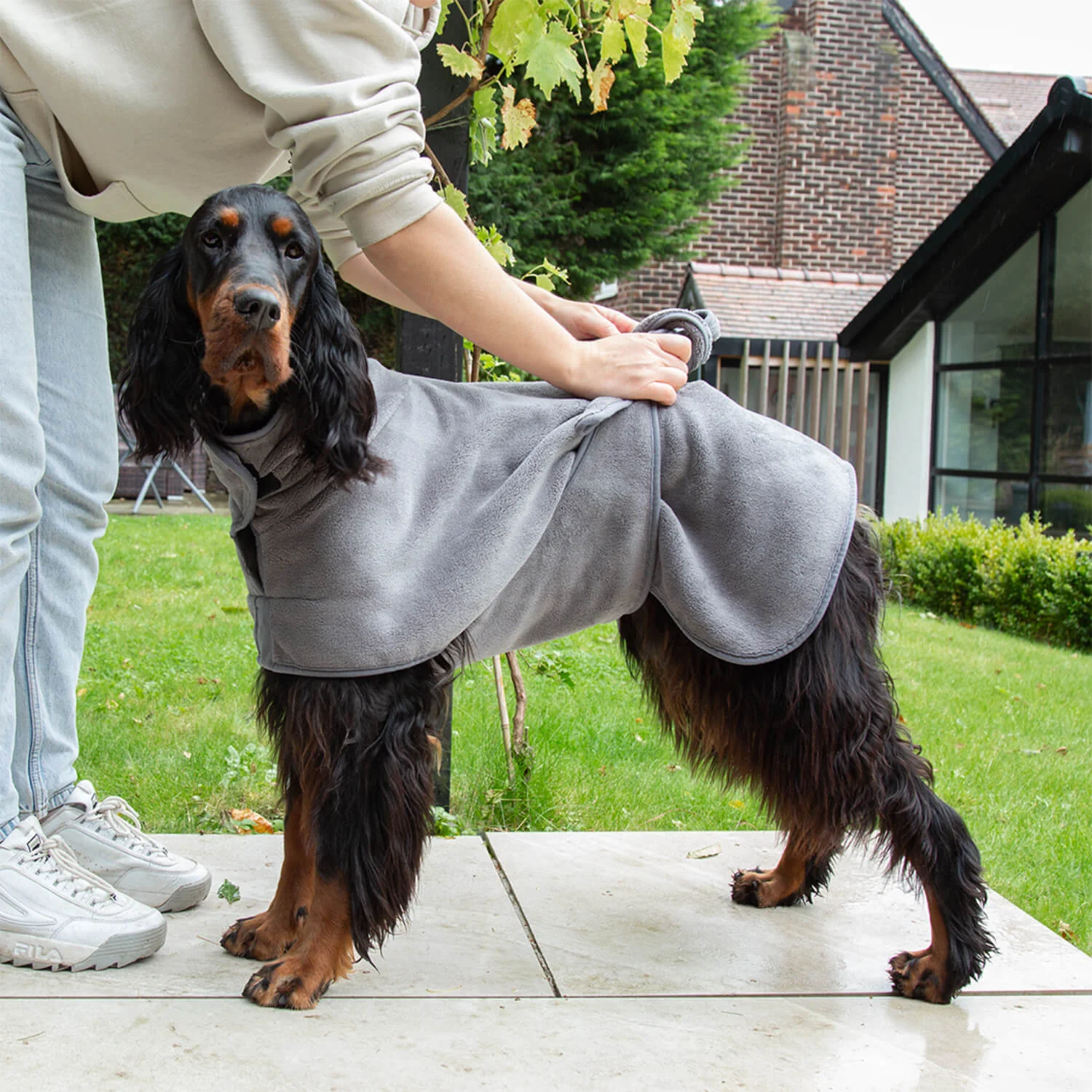 Scruffs Expedition Deluxe Noodle & Microfibre Dog Drying Coat - Large - Storm Grey - Image 5