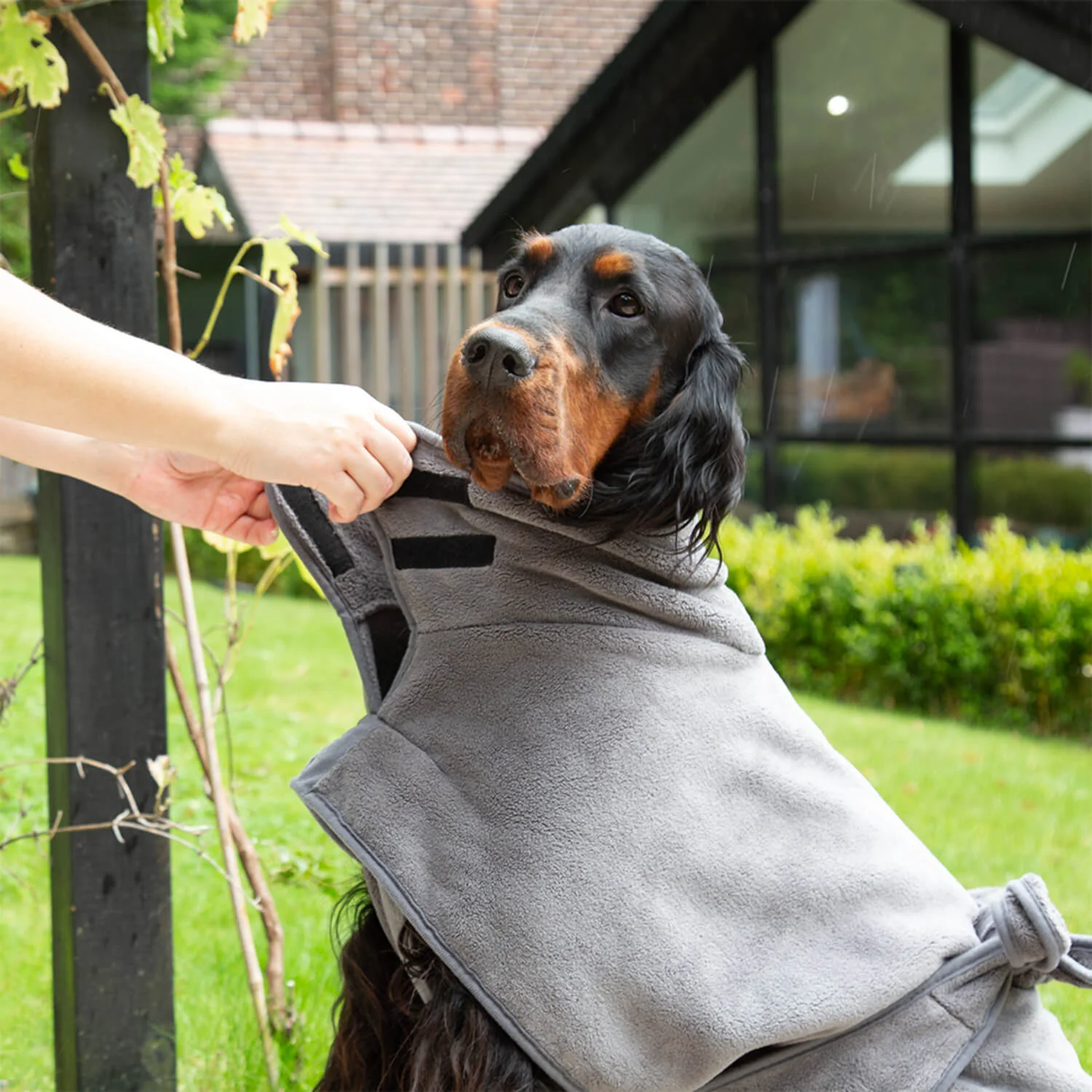 Scruffs Expedition Deluxe Noodle & Microfibre Dog Drying Coat - Large - Storm Grey - Image 6