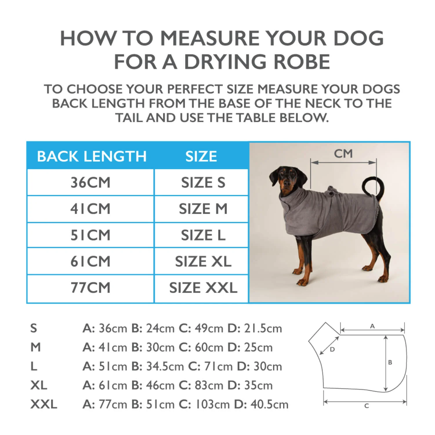 Scruffs Expedition Deluxe Noodle & Microfibre Dog Drying Coat - Large - Storm Grey - Image 8