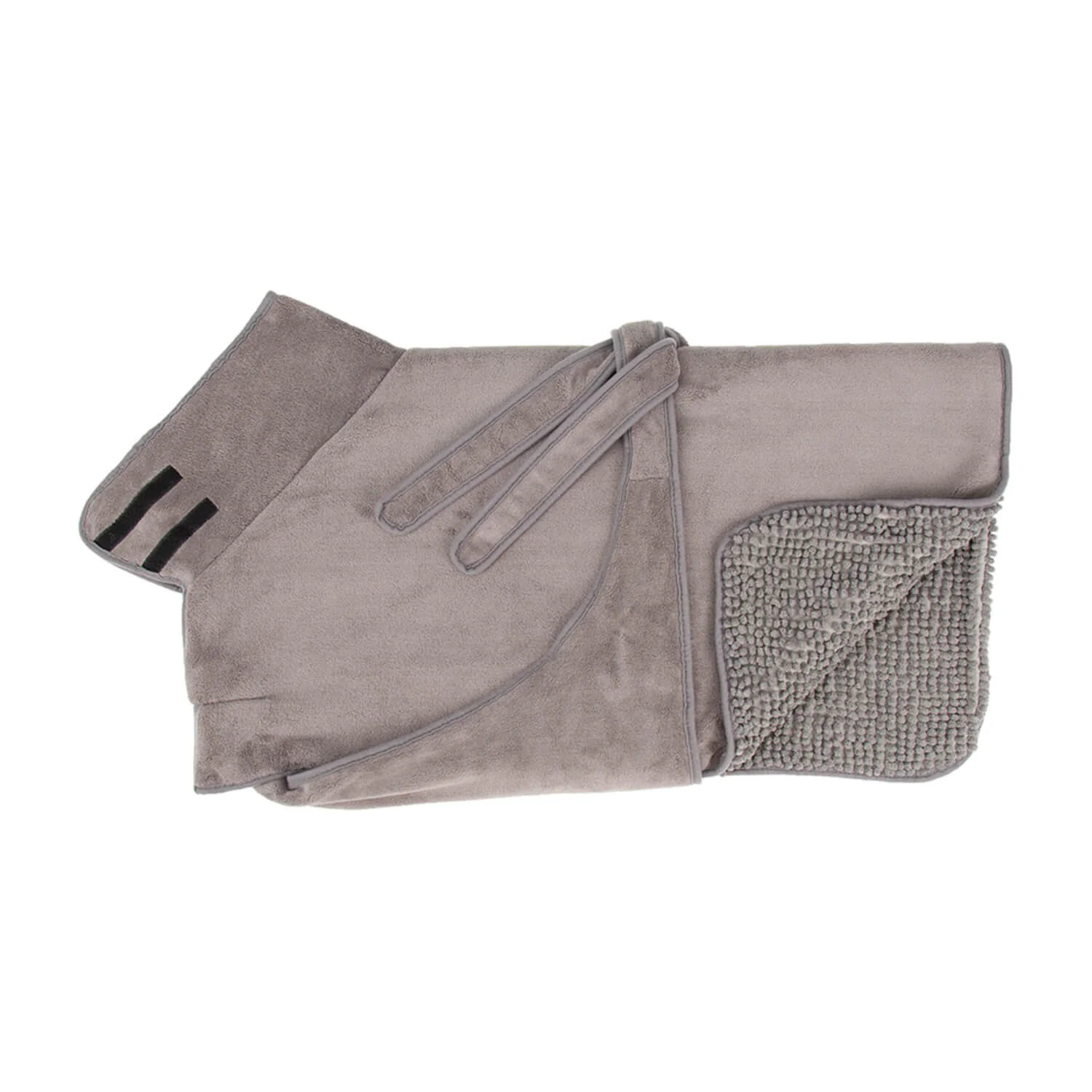 Scruffs Expedition Deluxe Noodle & Microfribe Dog Drying Coat - X-Large - Storm Grey - Image 2