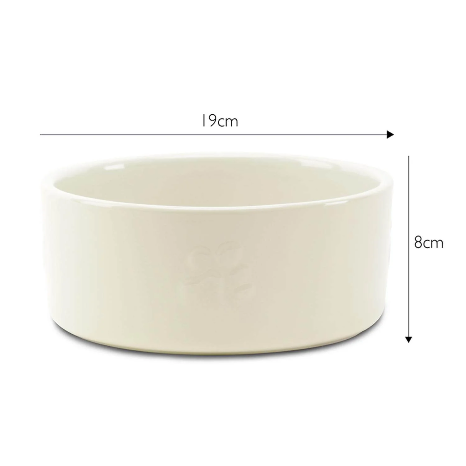 Scruffs Icon 19cm Stoneware Pet Food Bowl - Cream - Image 6
