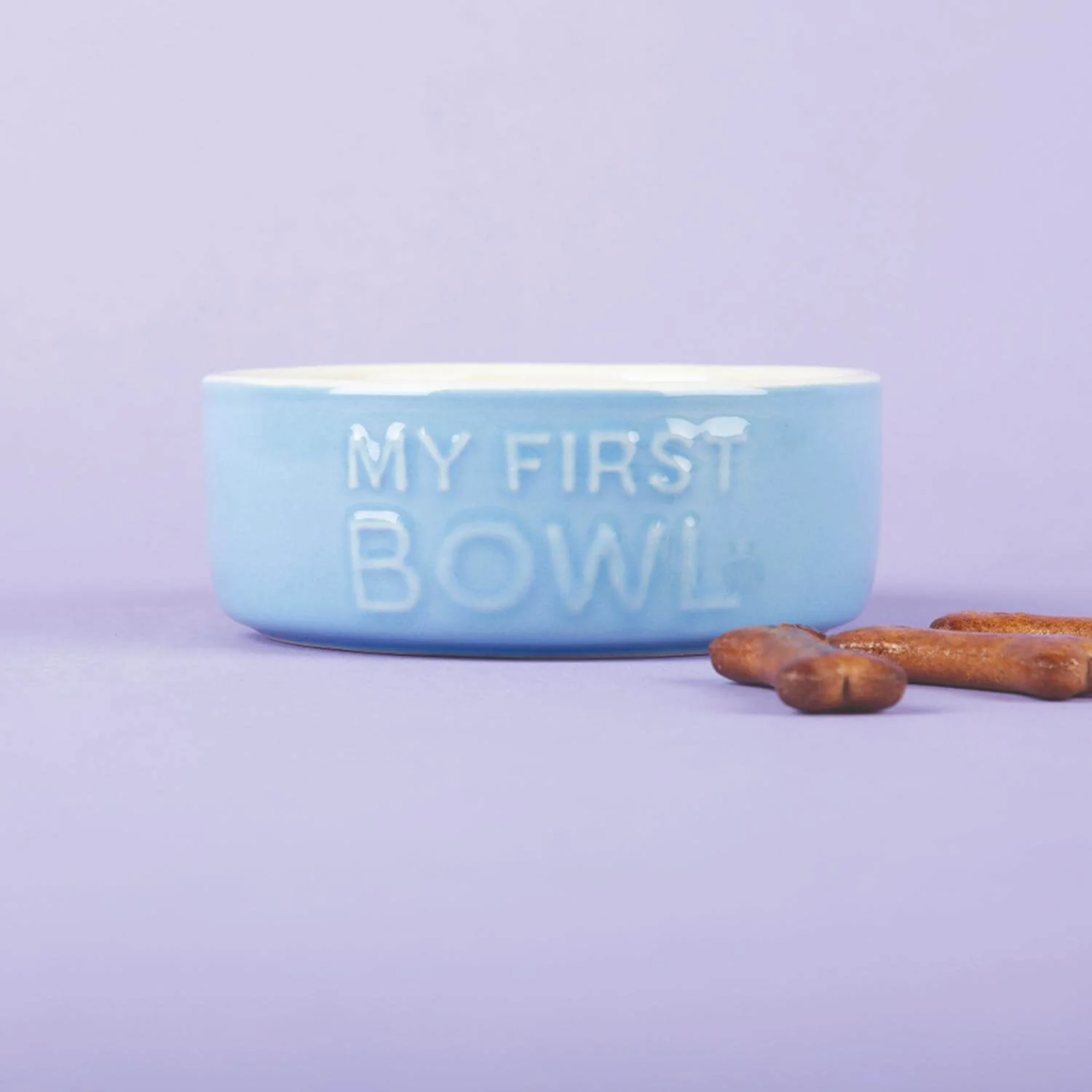 Scruffs My First 13cm Stoneware Bowl - Blue - Image 3