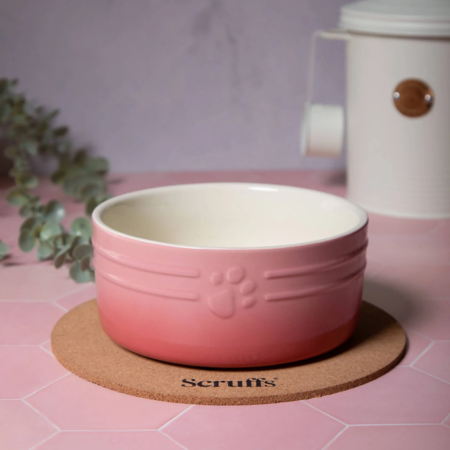 Scruffs Ombré 13cm Stoneware Pet Bowl - Pink - Image 4