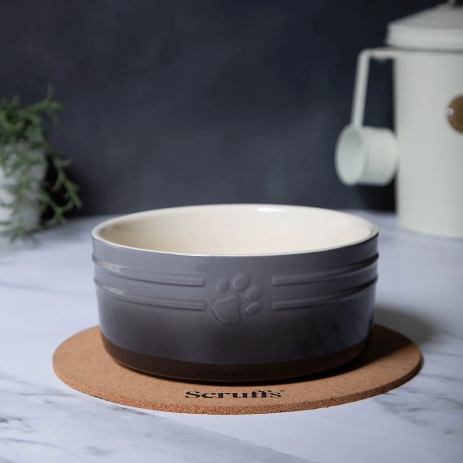 Scruffs Ombré 19cm Stoneware Pet Bowl - Grey - Image 5