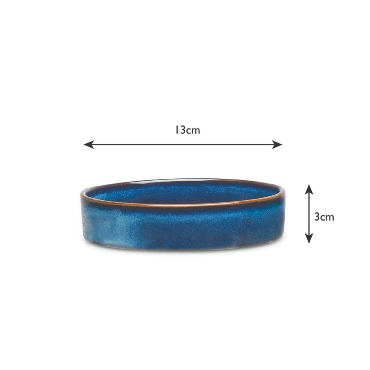 Scruffs Reactive Glaze 13cm Stoneware Pet Saucer - Midnight Blue - Image 6
