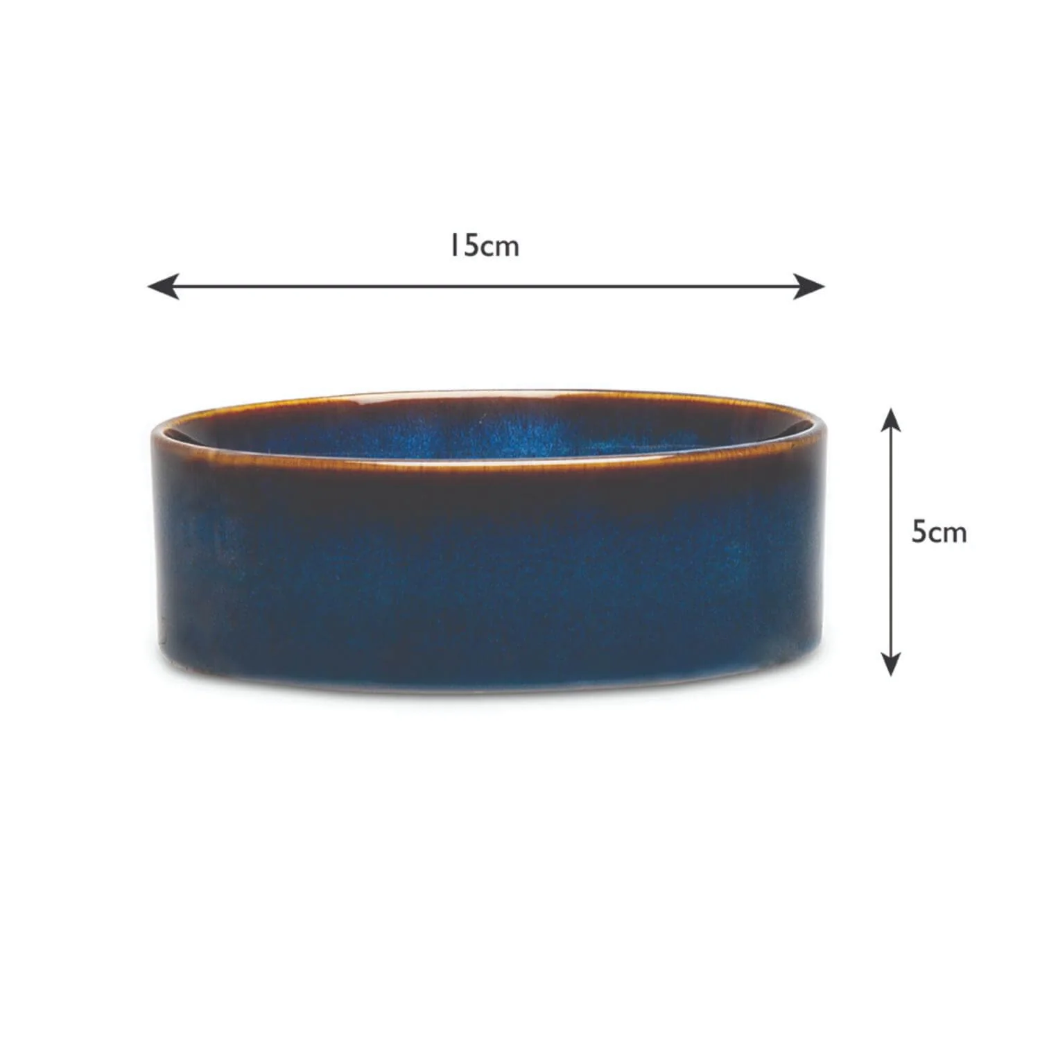 Scruffs Reactive Glaze 15cm Stoneware Food/Water Pet Bowl - Midnight Blue - Image 5