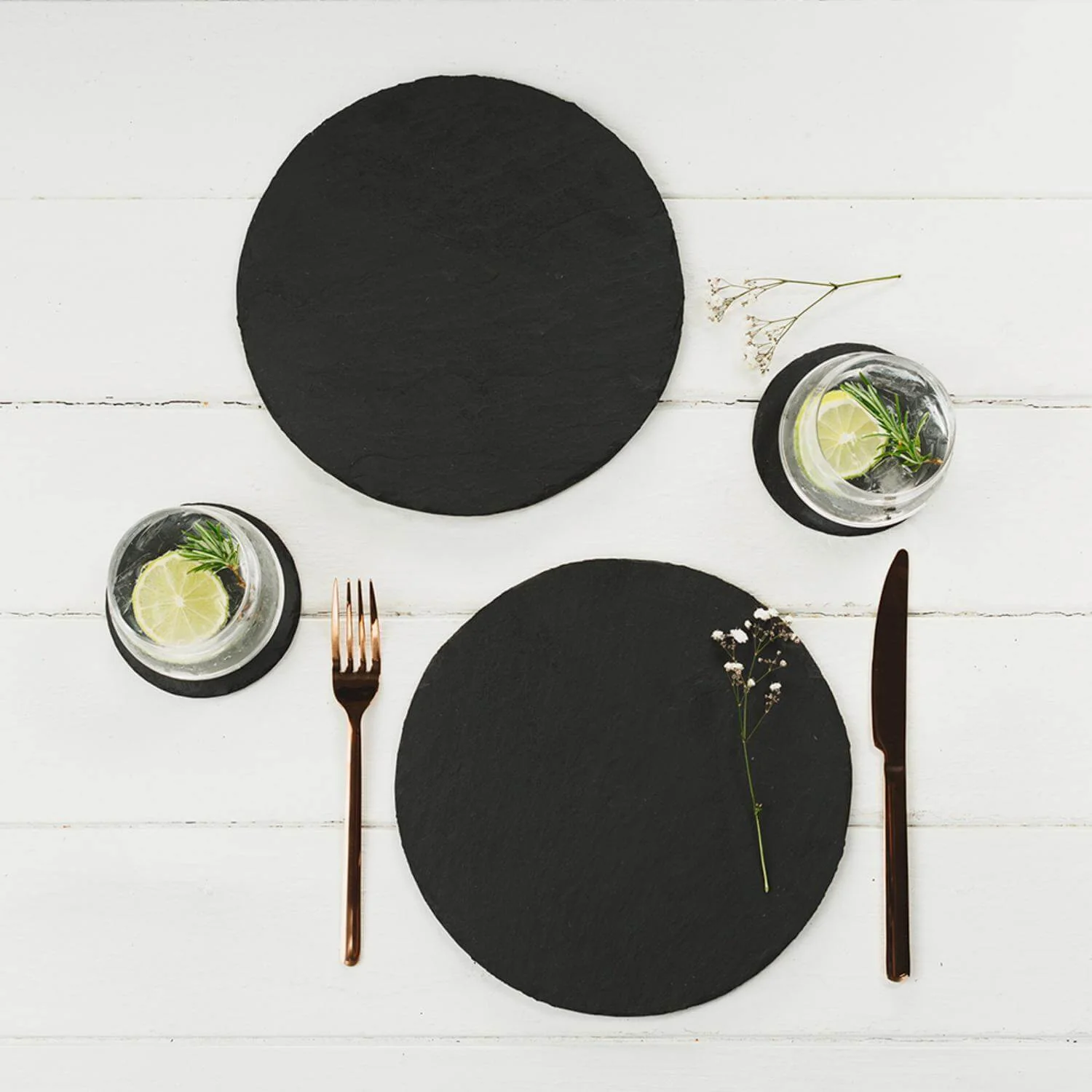Selbrae House Set of 2 Slate Placemats - Round - Image 3