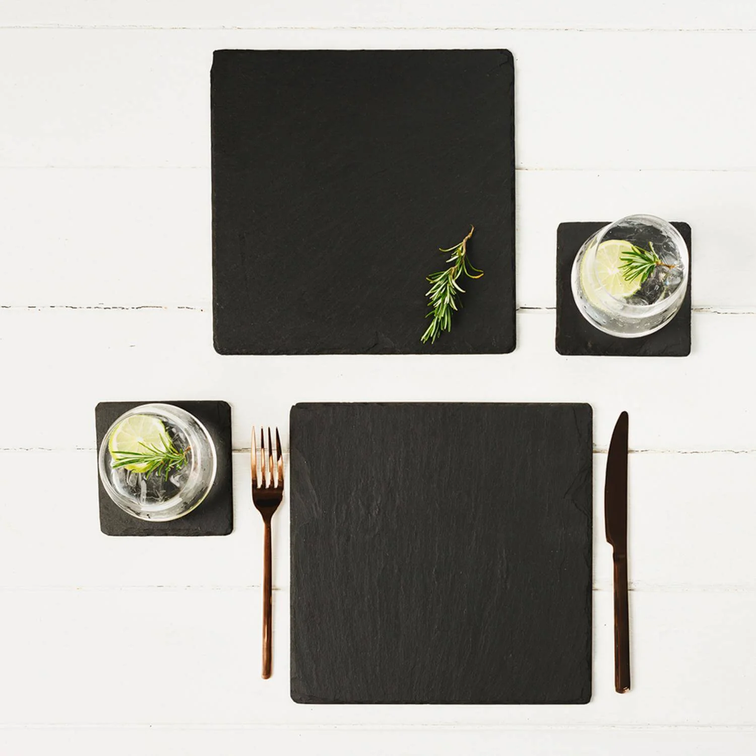 Selbrae House Set of 2 Slate Placemats - Square - Image 3