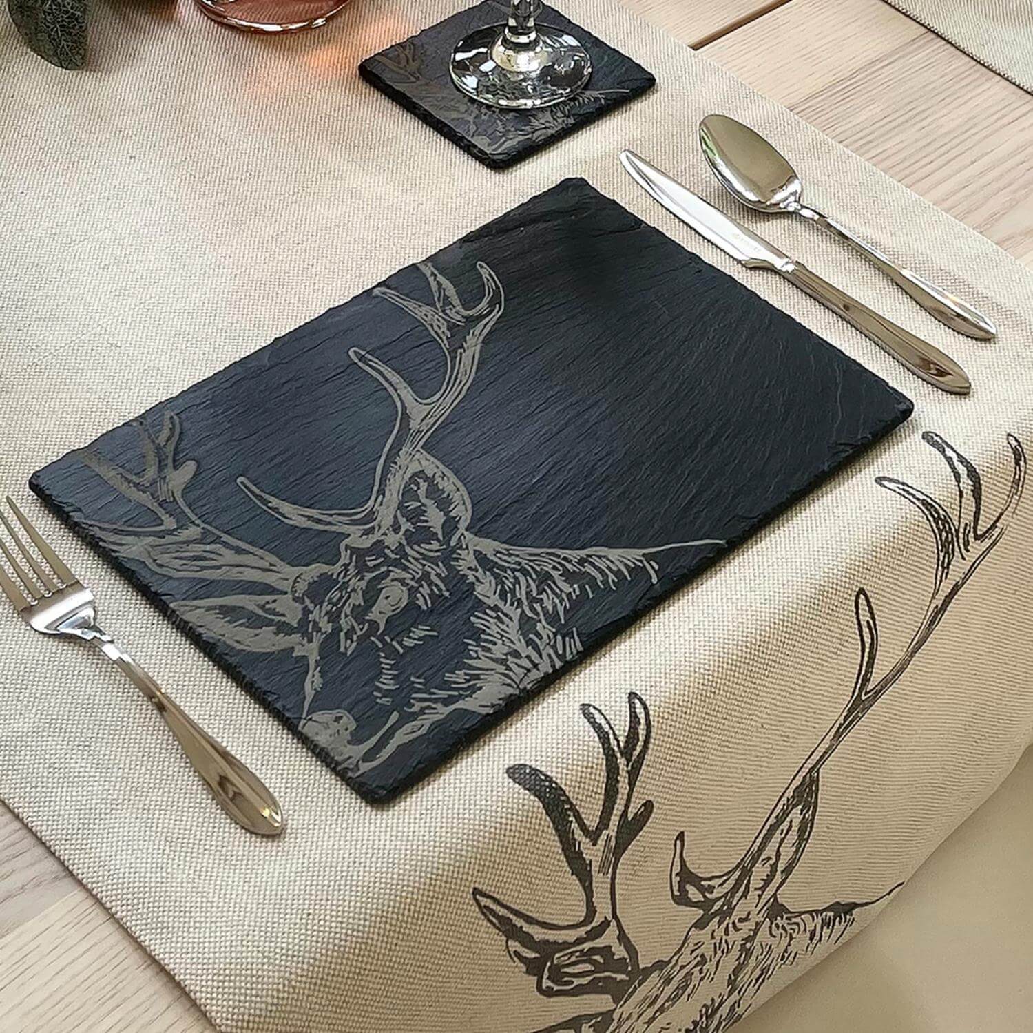 Selbrae House Set of 2 Slate Placemats - Stag - Image 3