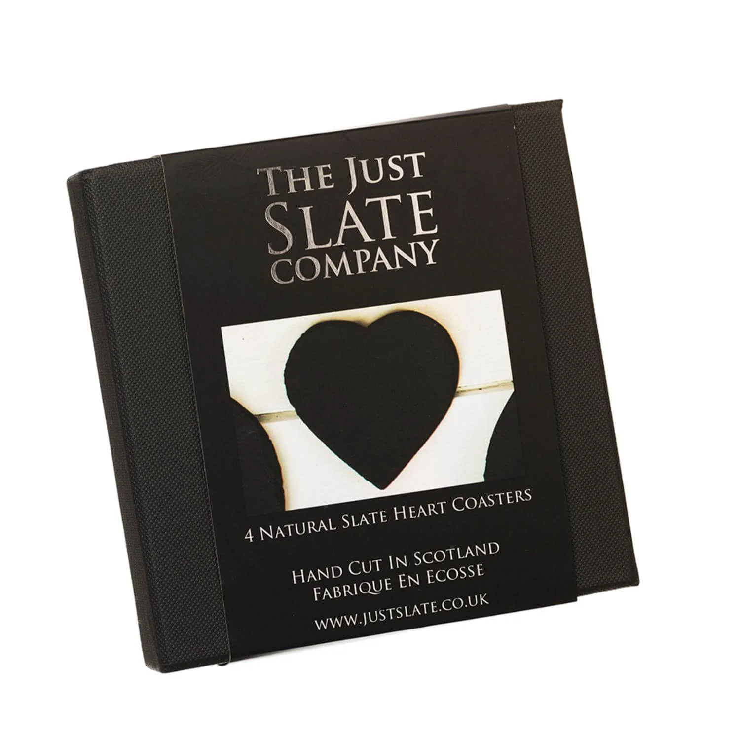 Selbrae House Set of 4 Slate Coasters - Heart - Image 3