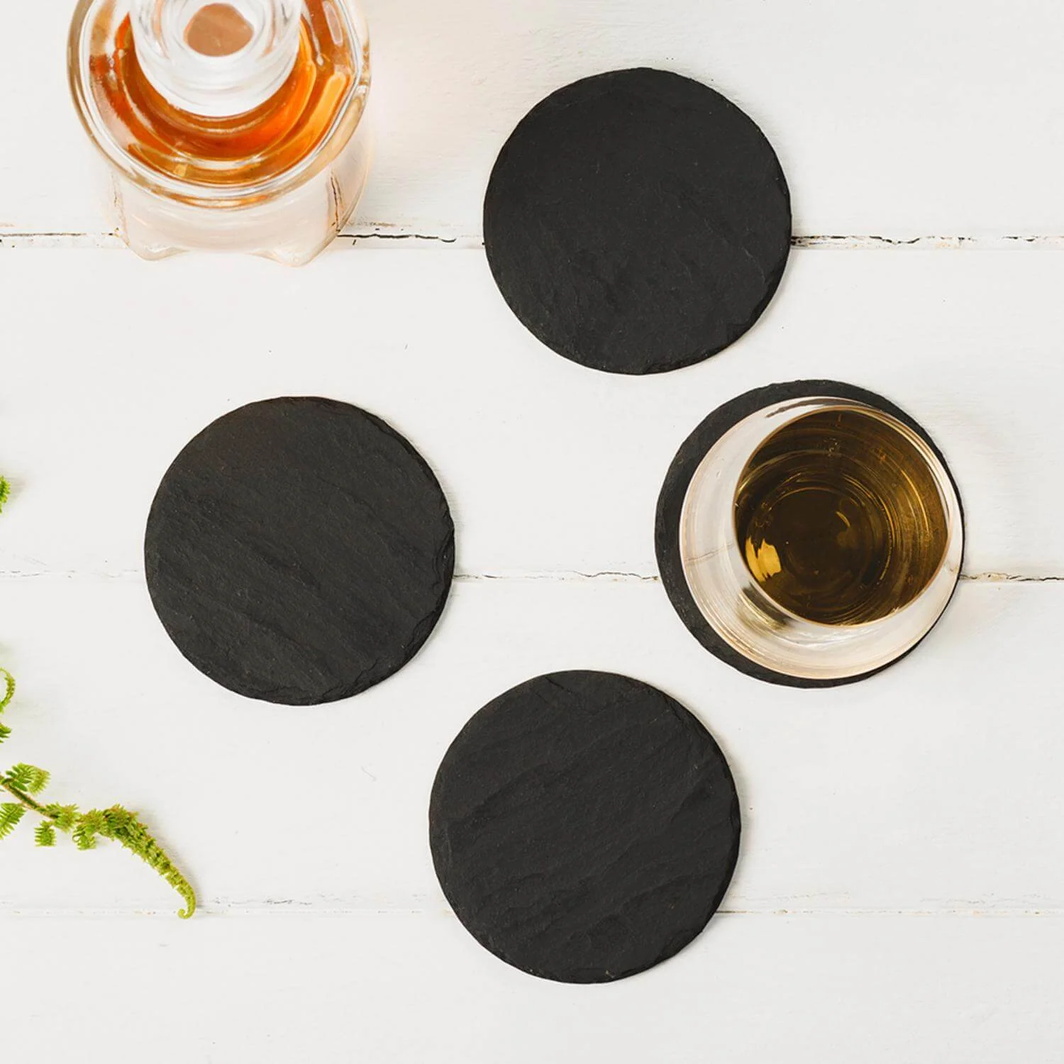 Selbrae House Set of 4 Slate Coasters - Round - Image 4