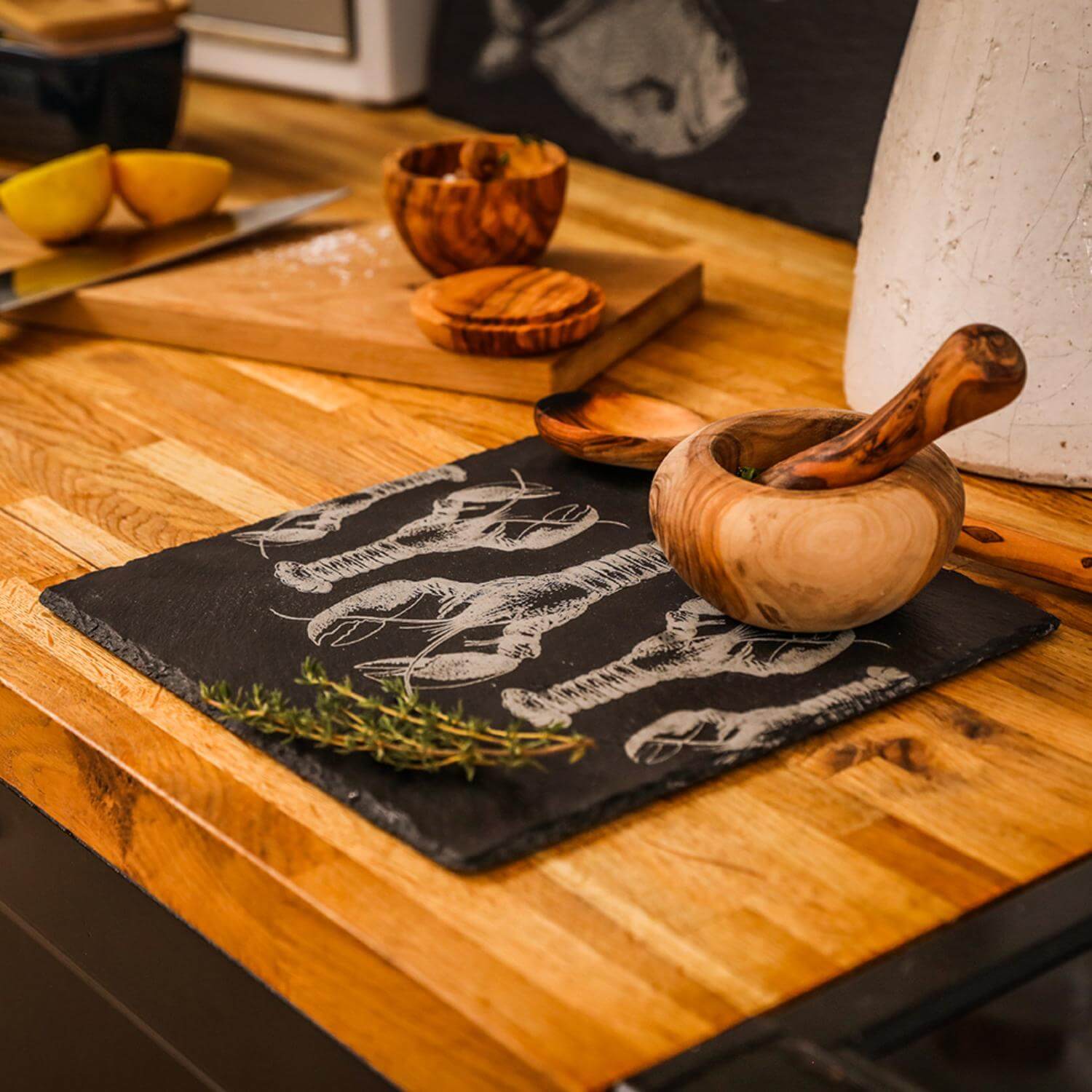 Selbrae House Slate Pot Stand - Lobster Repeat - Image 2