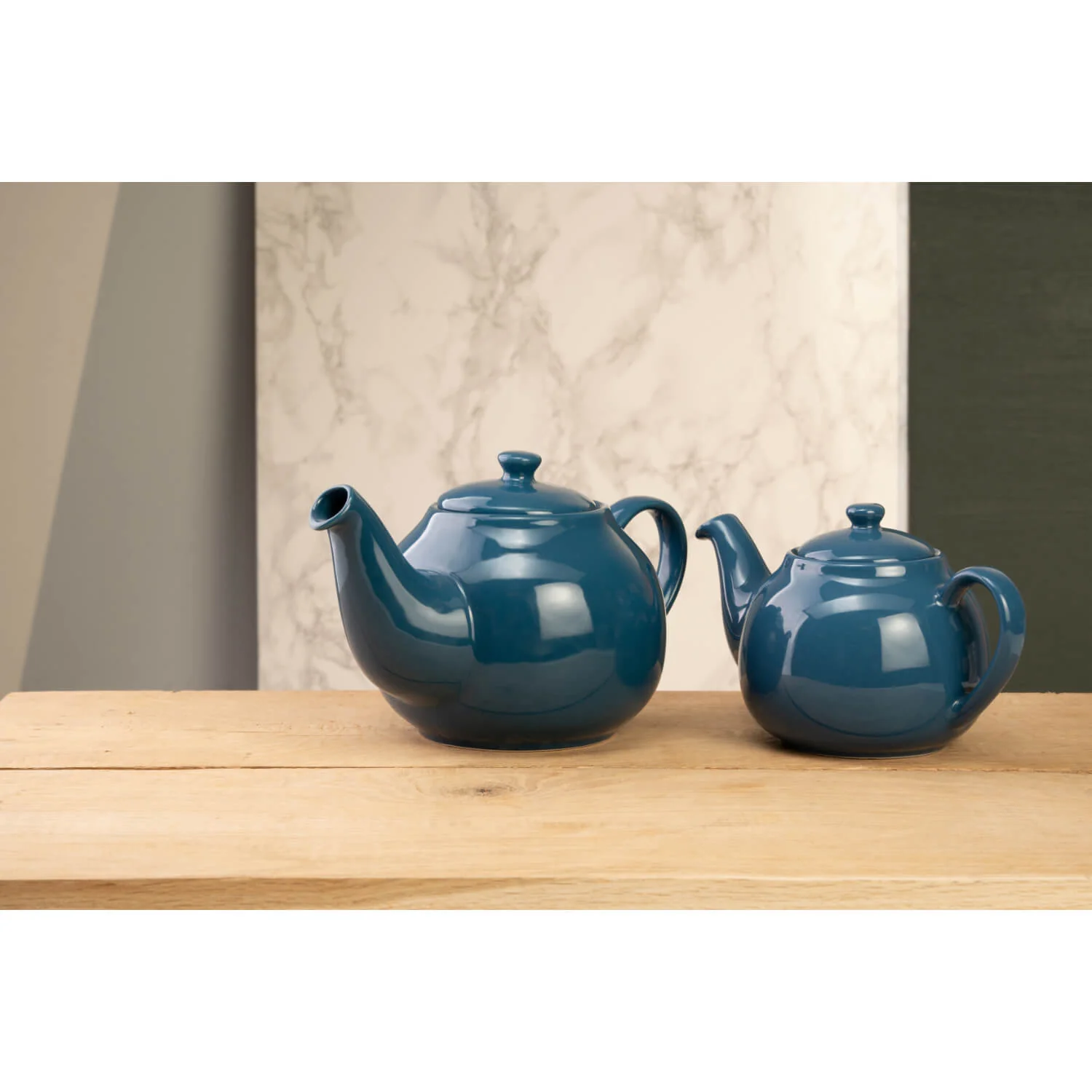 Siip 6 Cup Solid Glaze Stoneware Teapot - Dark Blue - Image 4