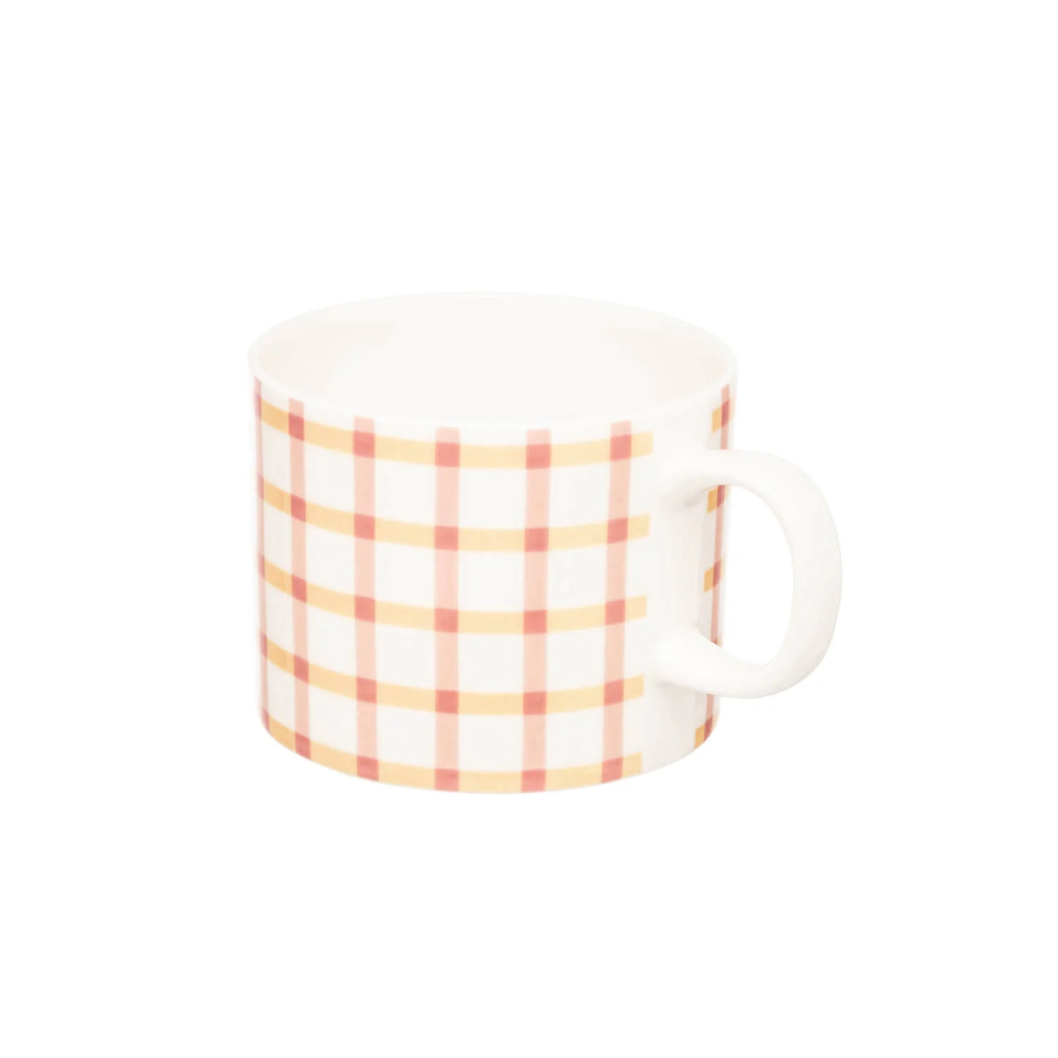 Siip Gingham Short China 300ml Mug - Pink - Image 2