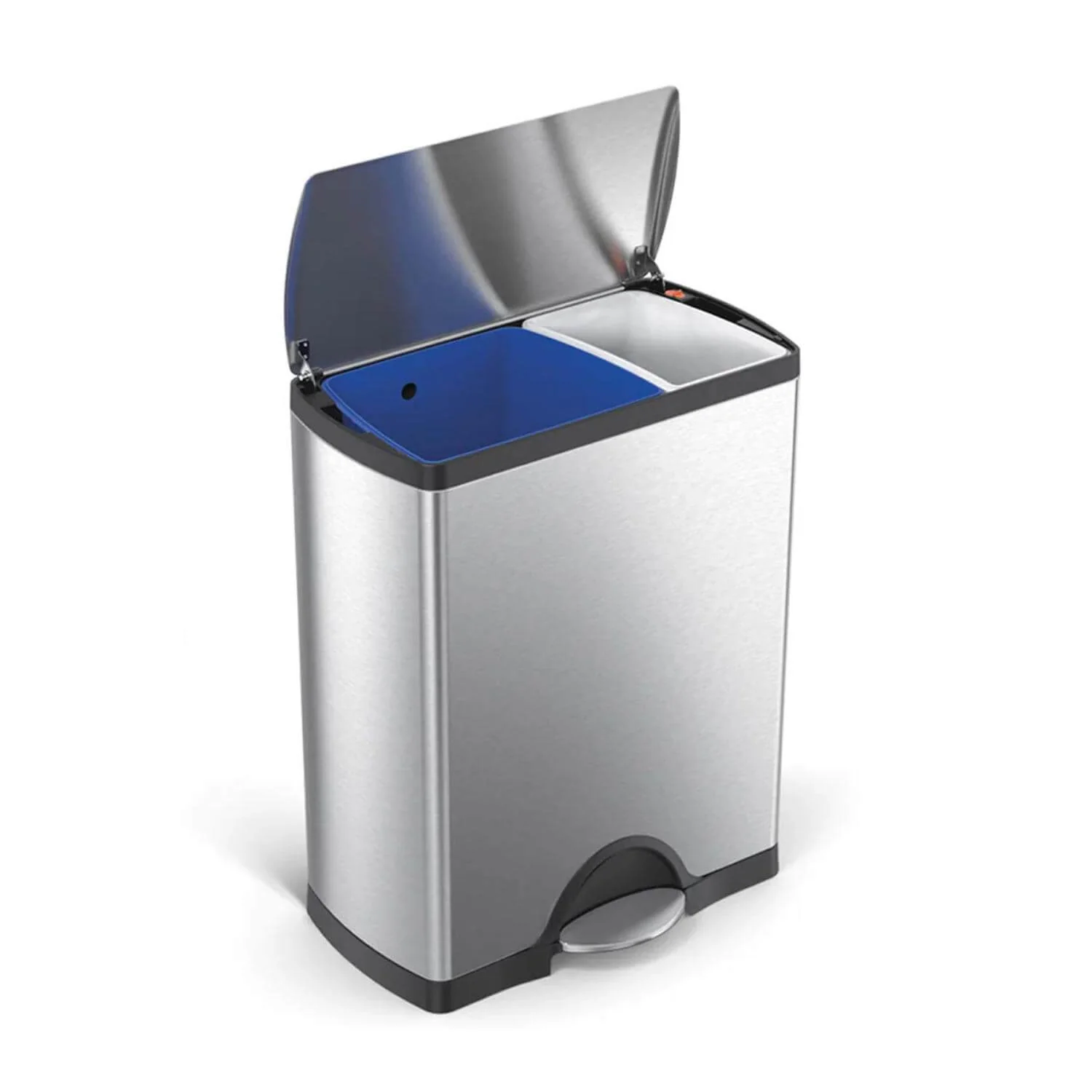 Simplehuman Fingerprint-Proof 46 Litre Kitchen Bin - Brushed Stainless Steel - Image 3
